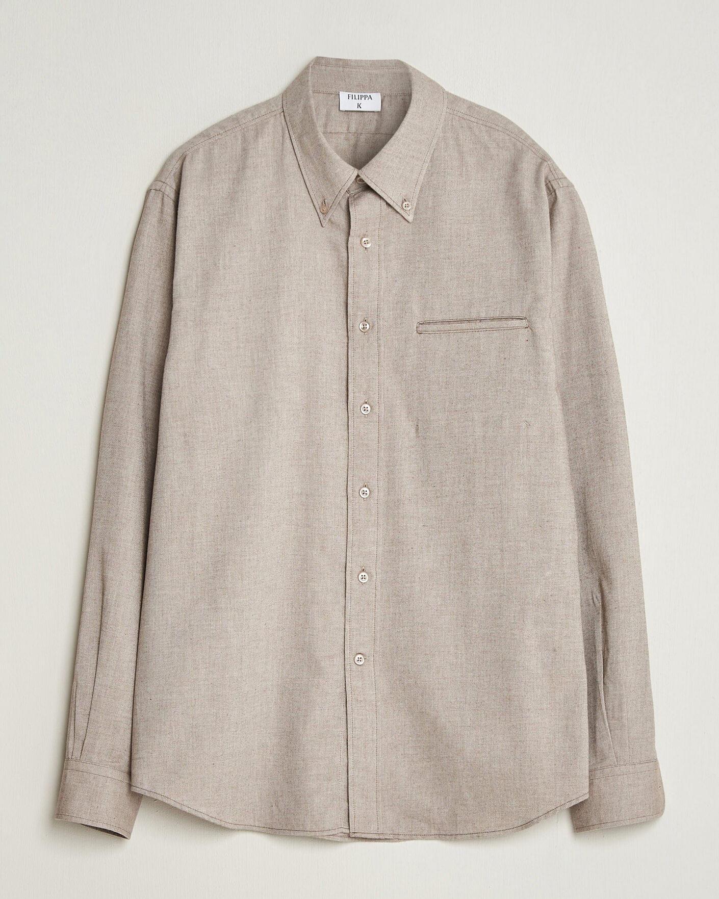 Heren | Overhemden | Filippa K | Zack Flannel Shirt Mid Brown