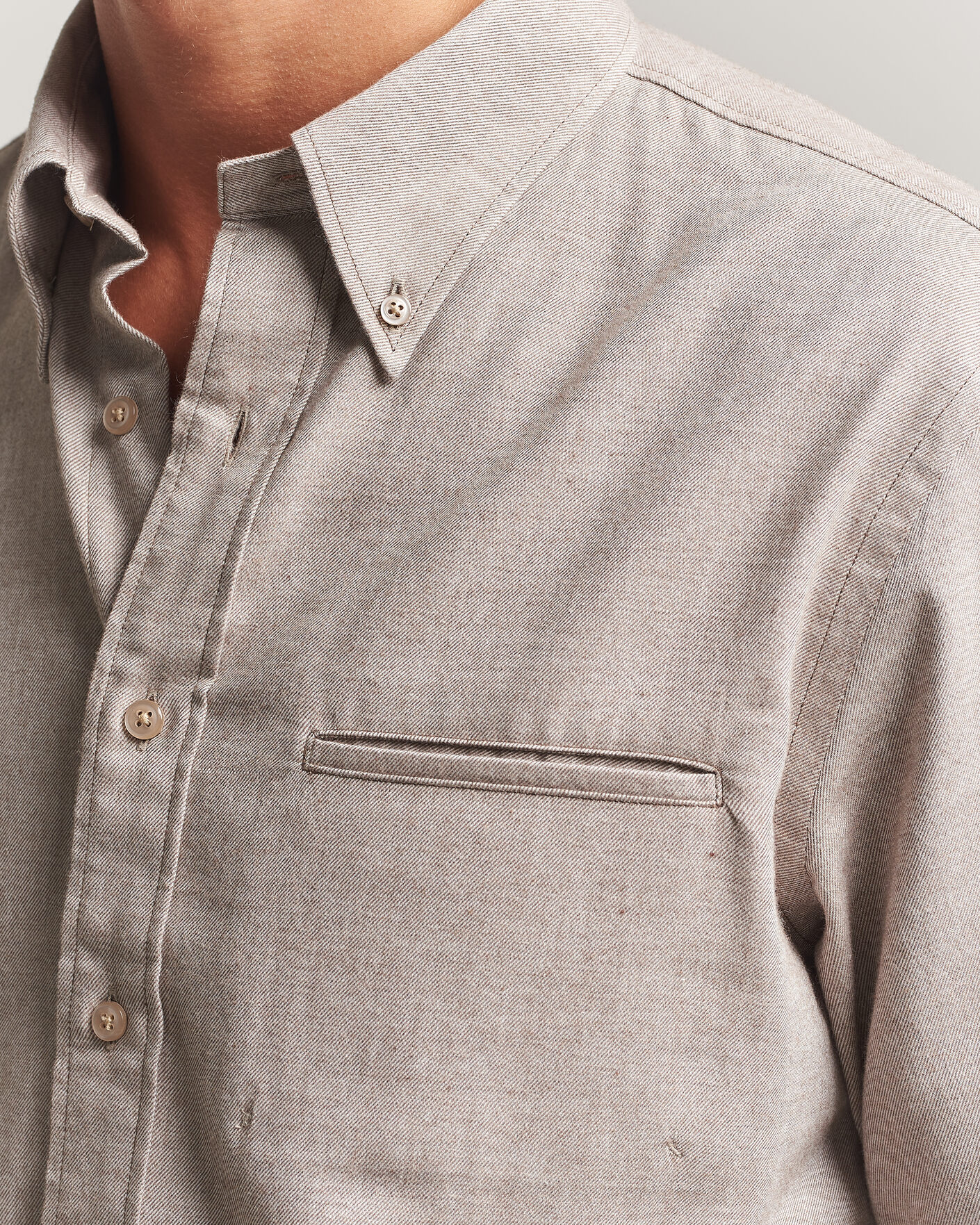 Heren | Overhemden | Filippa K | Zack Flannel Shirt Mid Brown
