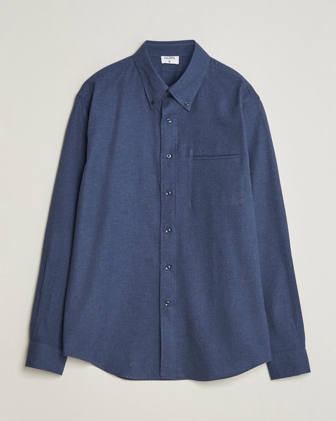 Heren | Overhemden | Filippa K | Zack Flannel Shirt Navy