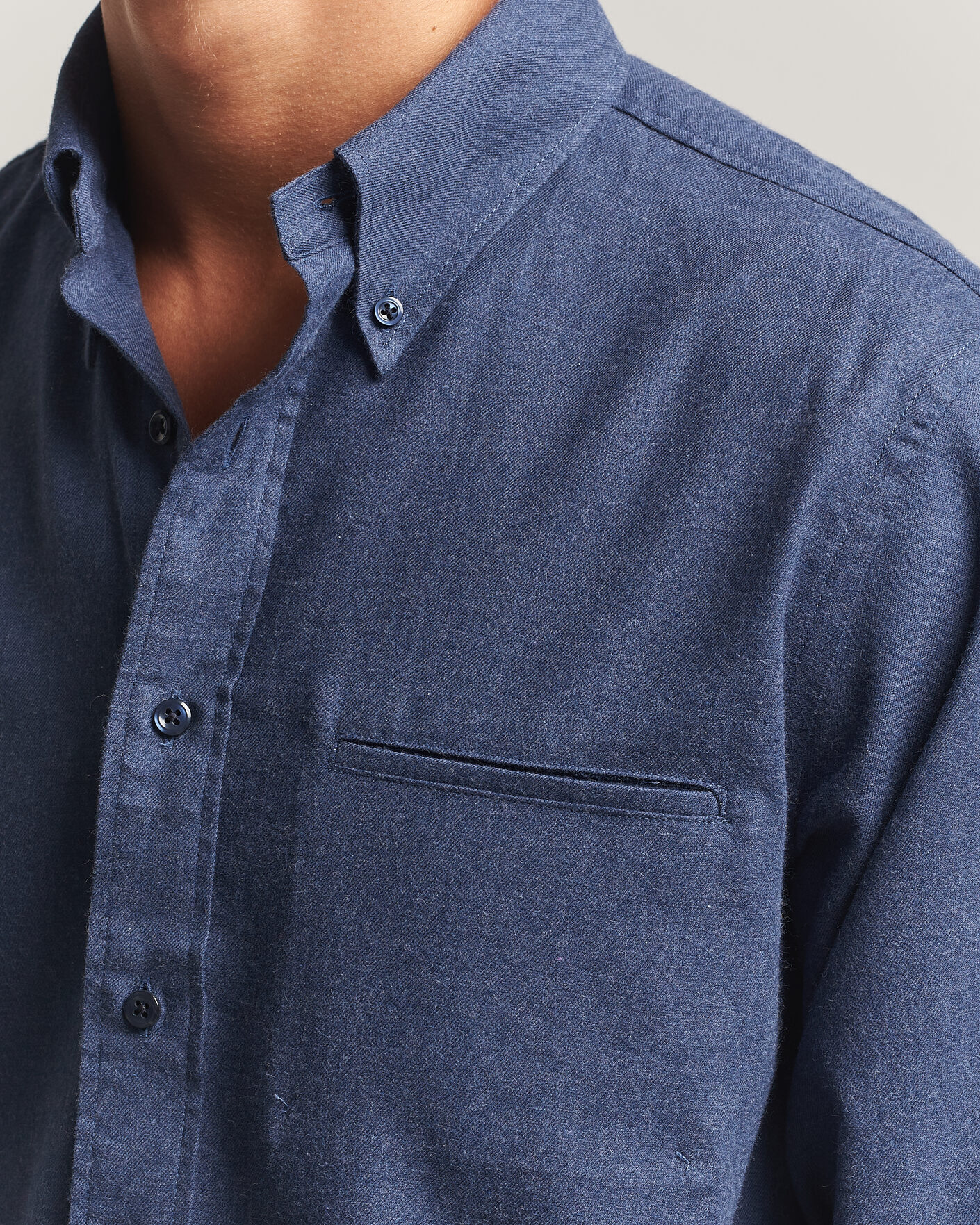 Heren | Overhemden | Filippa K | Zack Flannel Shirt Navy