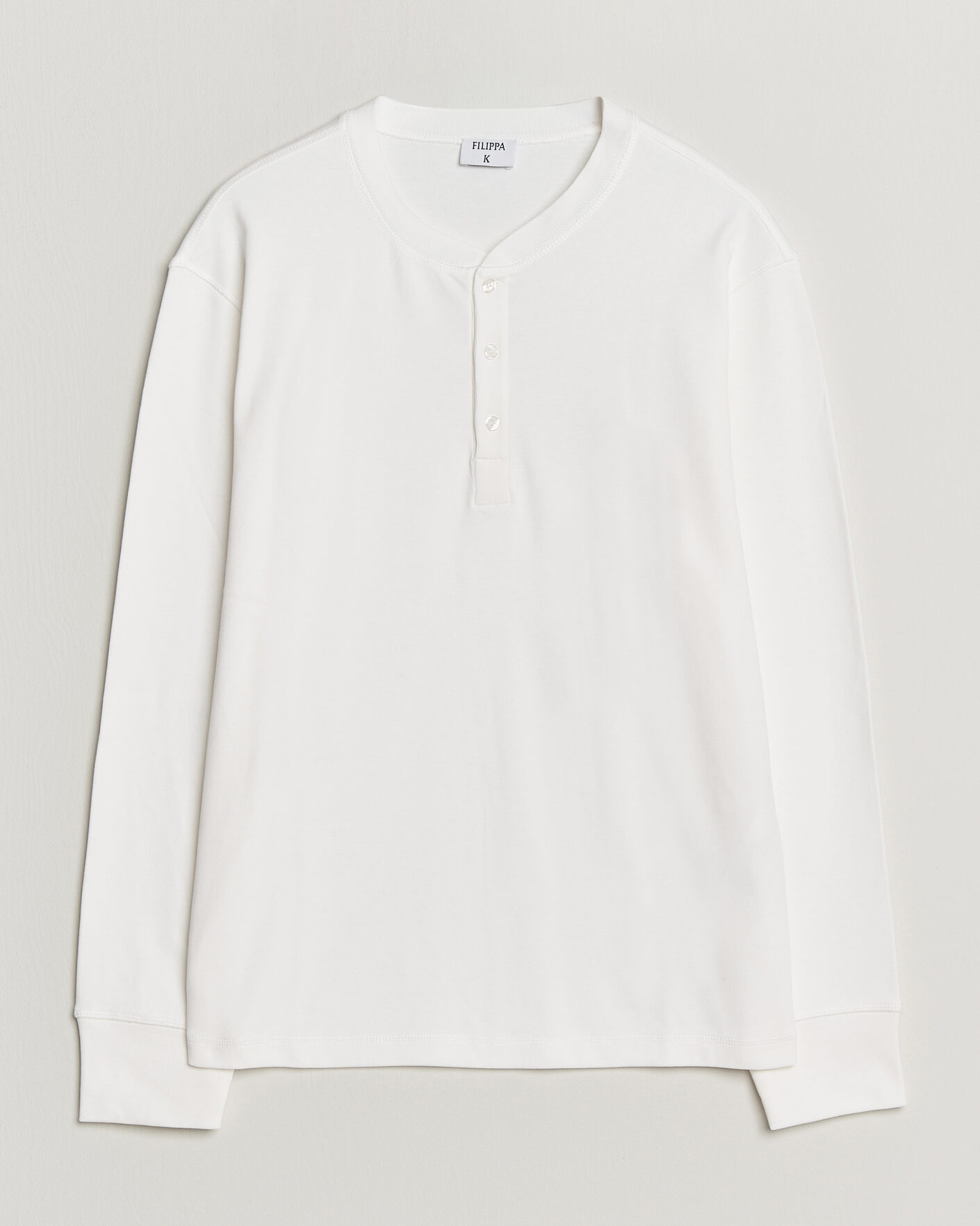 Heren | Truien | Filippa K | Cotton Rib Henley White