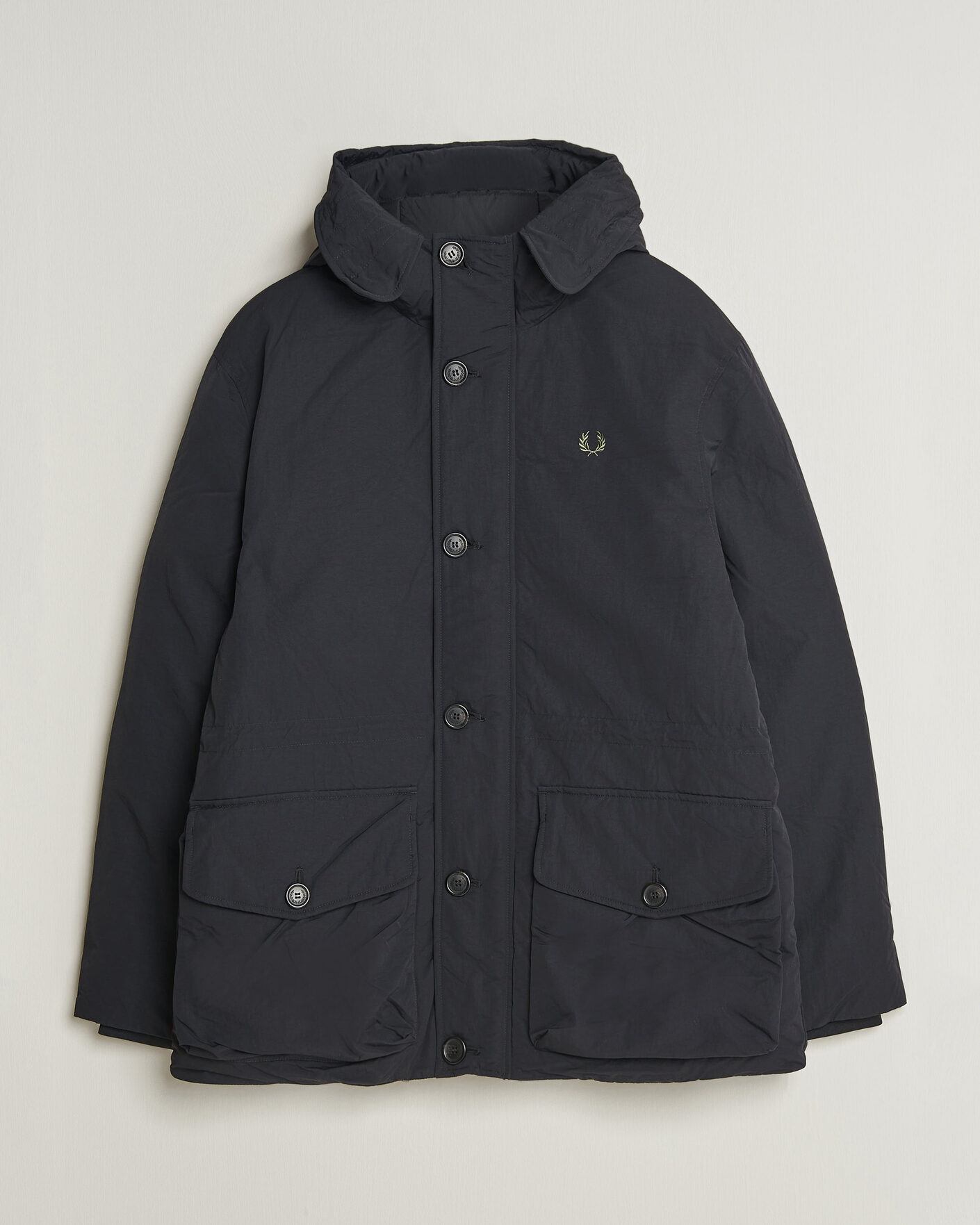 Heren | Jassen | Fred Perry | Padded Patch Pocket Parka Black