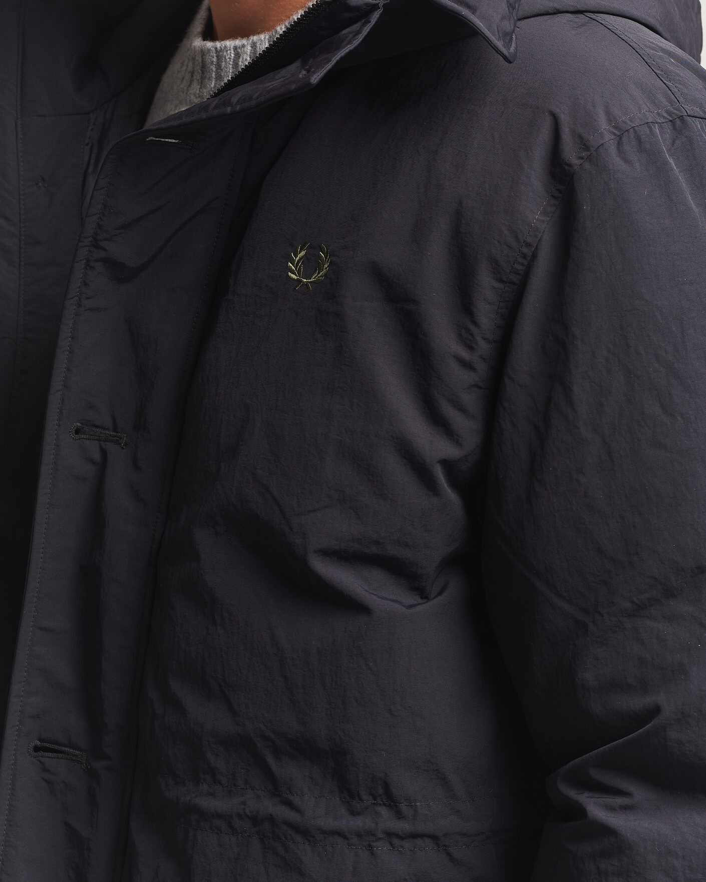 Heren | Jassen | Fred Perry | Padded Patch Pocket Parka Black