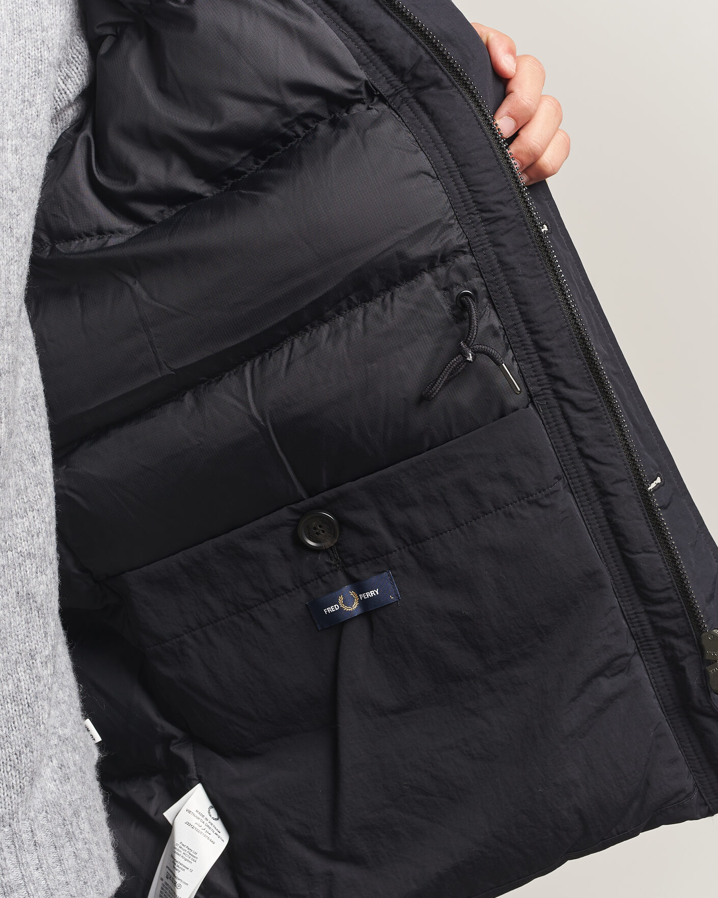 Heren | Jassen | Fred Perry | Padded Patch Pocket Parka Black