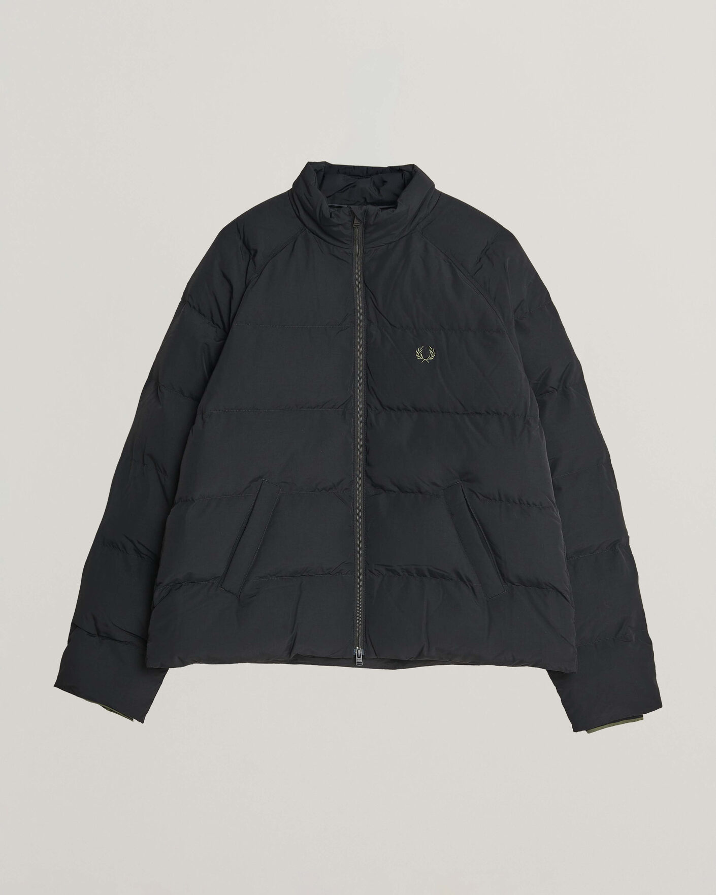 Heren | Jassen | Fred Perry | Raglan Sleeve Padded Jacket Black