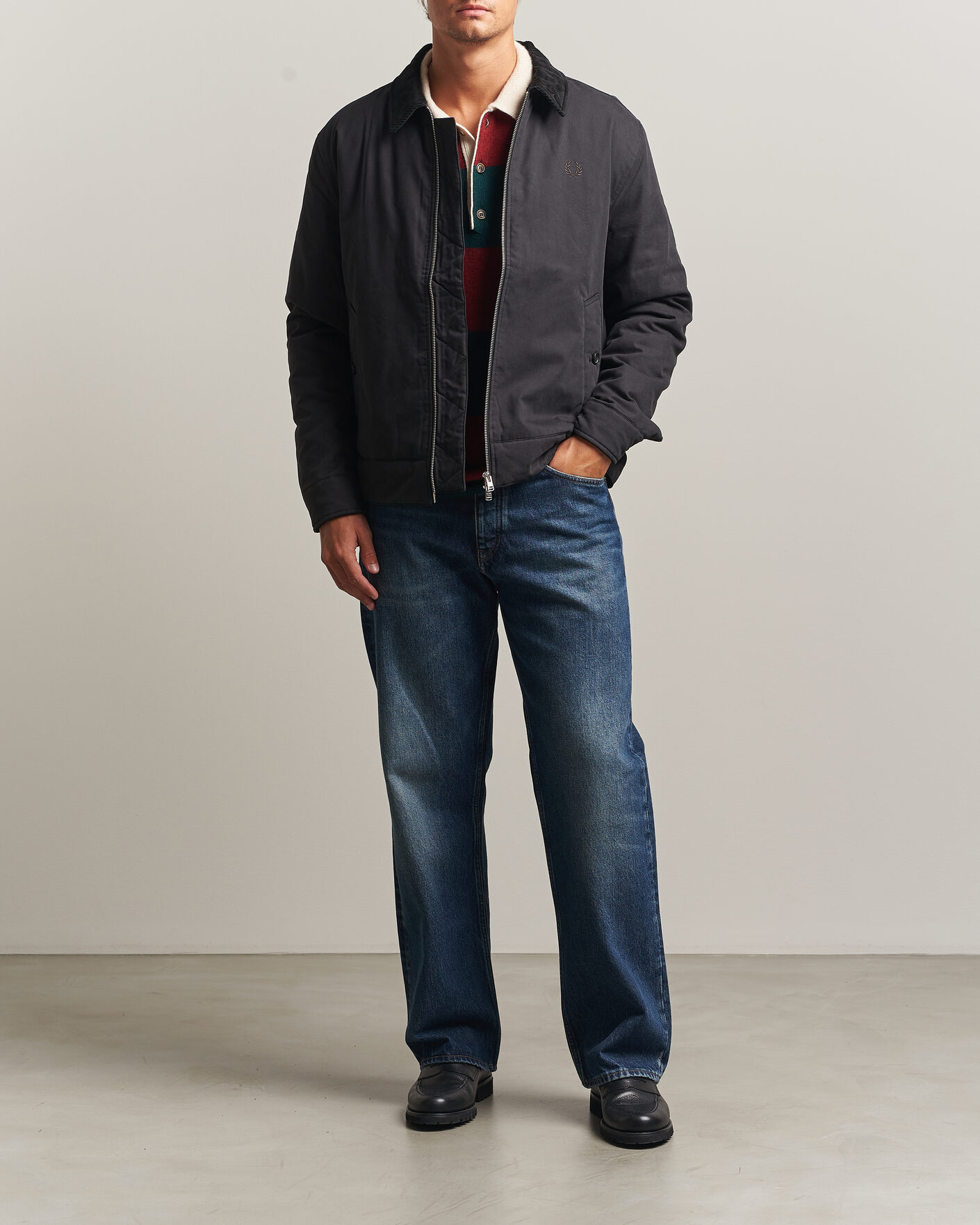 Heren | Jassen | Fred Perry | Cotton Caban Jacket Black
