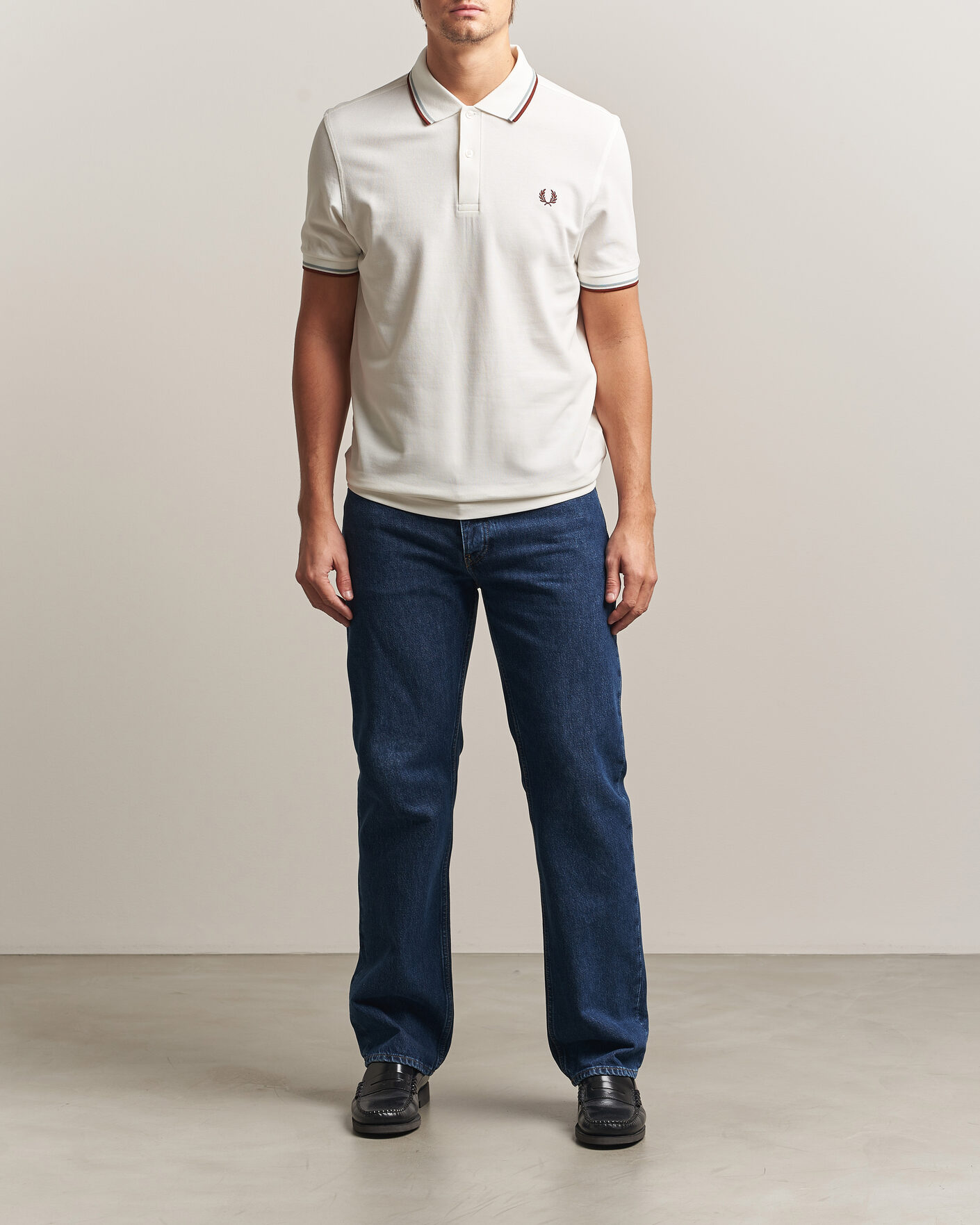 Heren | Polo's | Fred Perry | Twin Tipped Polo Shirt Ecru