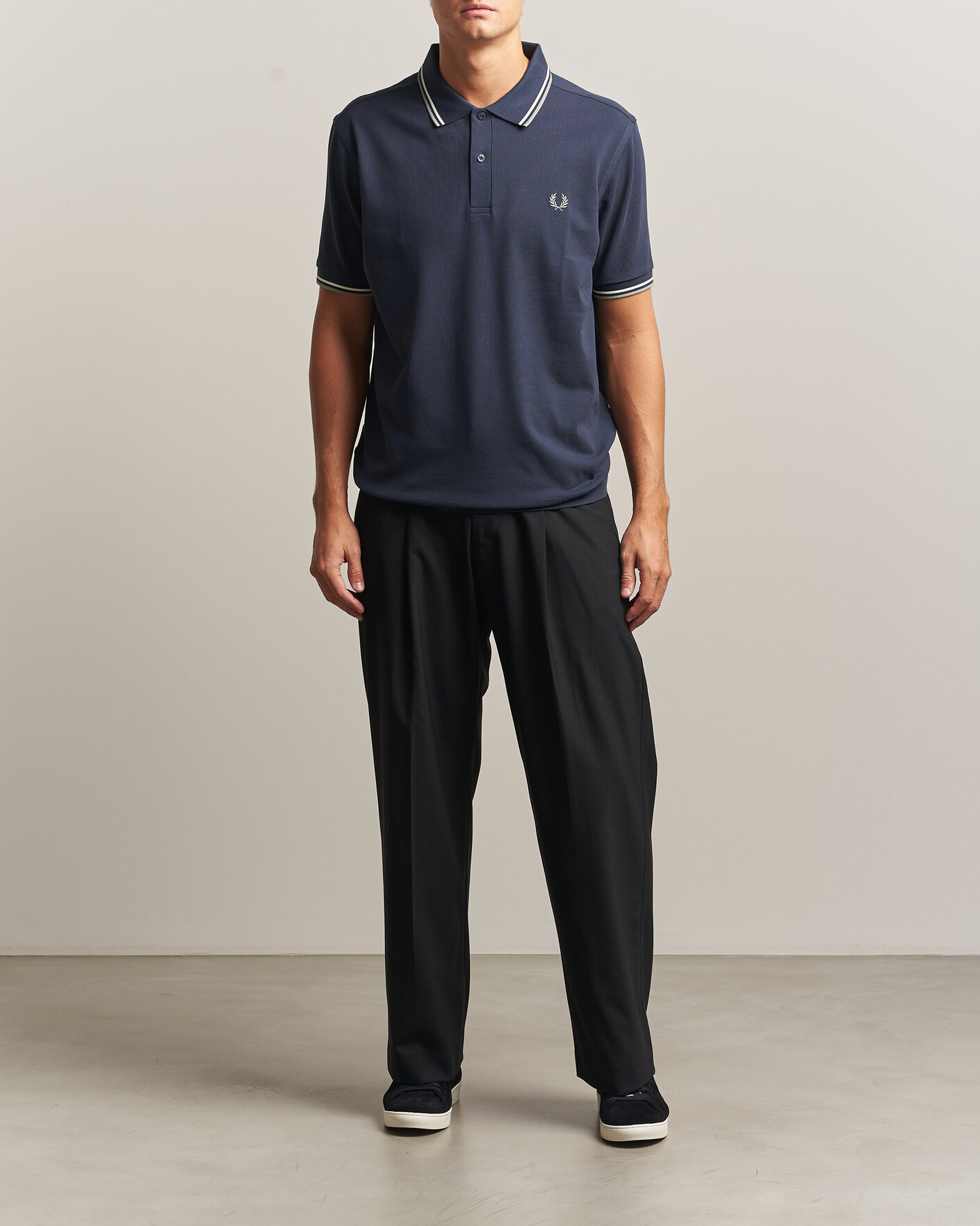 Heren | Polo's | Fred Perry | Twin Tipped Polo Shirt Dark Airforce