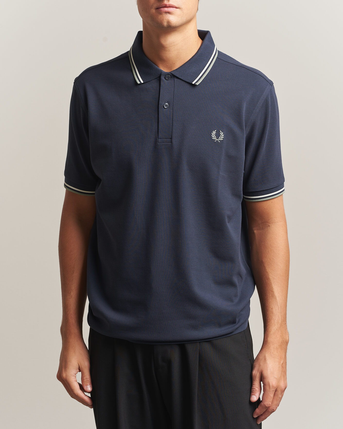 Heren | Polo's | Fred Perry | Twin Tipped Polo Shirt Dark Airforce