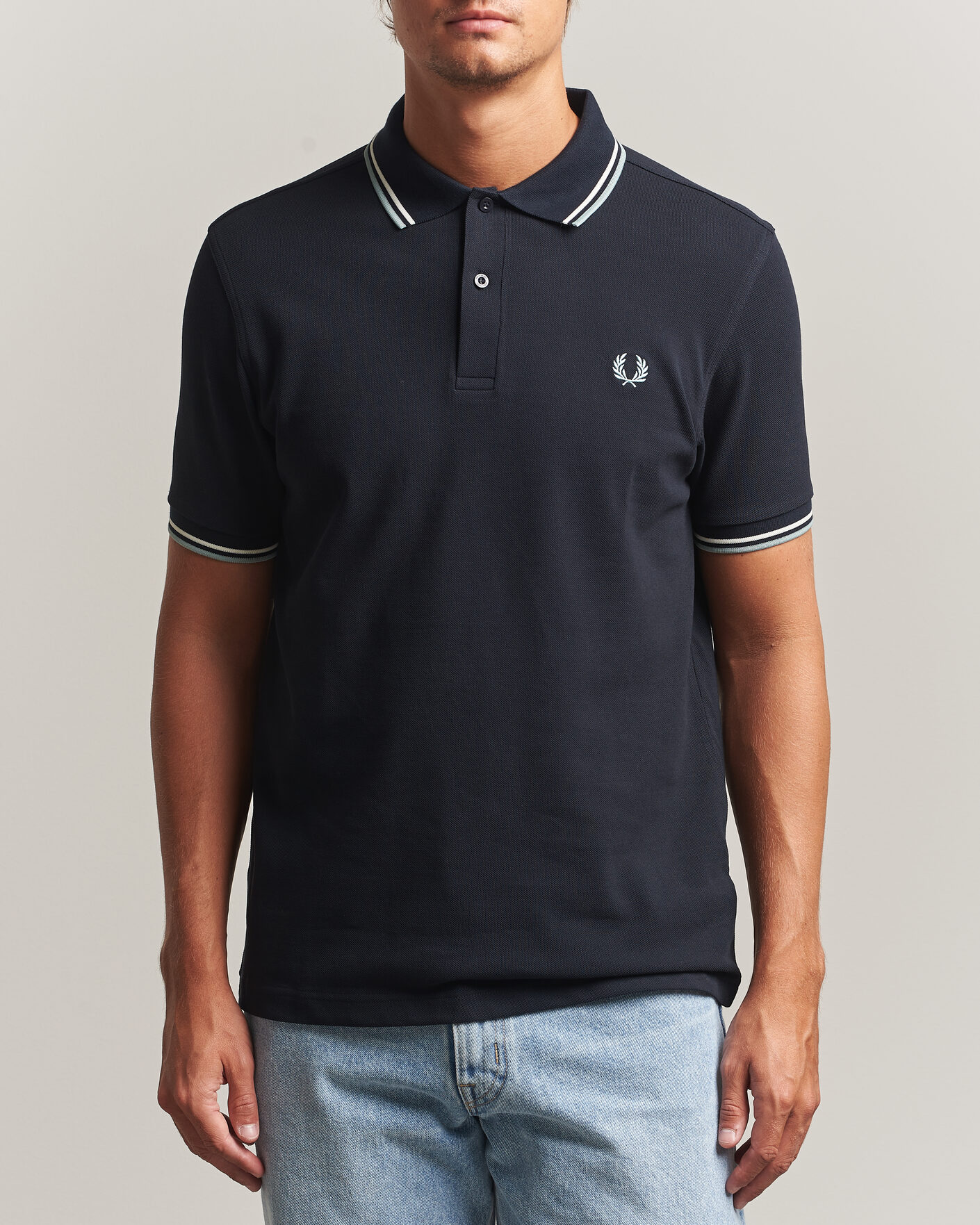 Heren | Polo's | Fred Perry | Twin Tipped Polo Shirt Navy