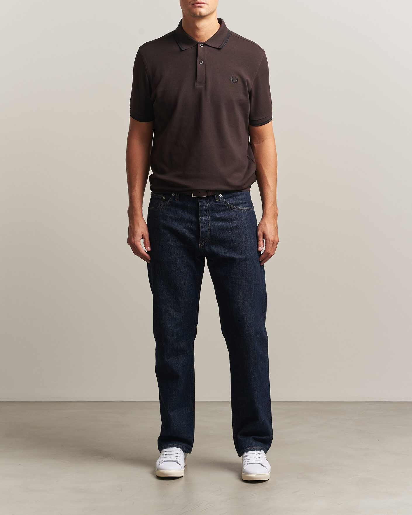 Heren | Polo's | Fred Perry | Twin Tipped Polo Shirt Rich Brown