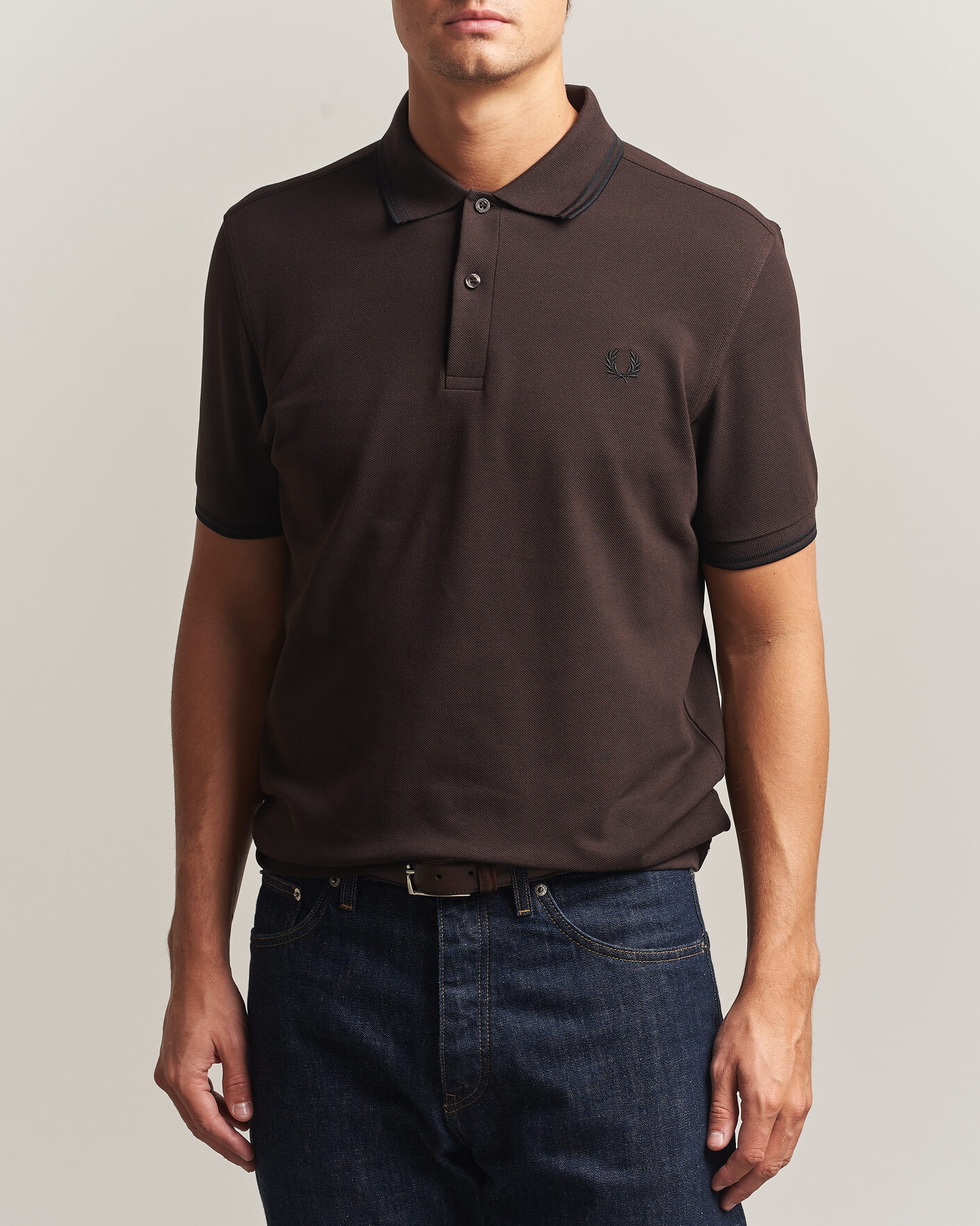 Heren | Polo's | Fred Perry | Twin Tipped Polo Shirt Rich Brown