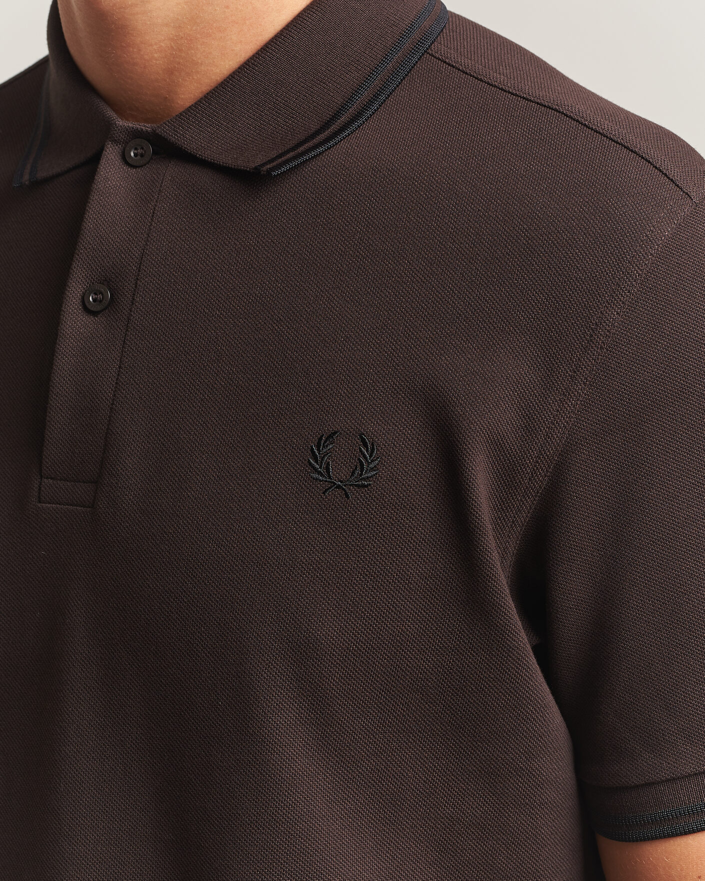 Heren | Polo's | Fred Perry | Twin Tipped Polo Shirt Rich Brown