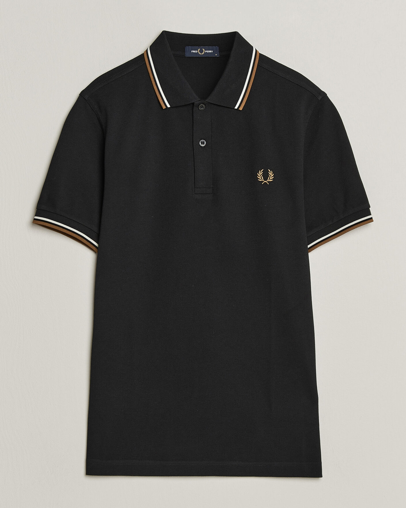 Heren | Polo's | Fred Perry | Twin Tipped Polo Shirt Black