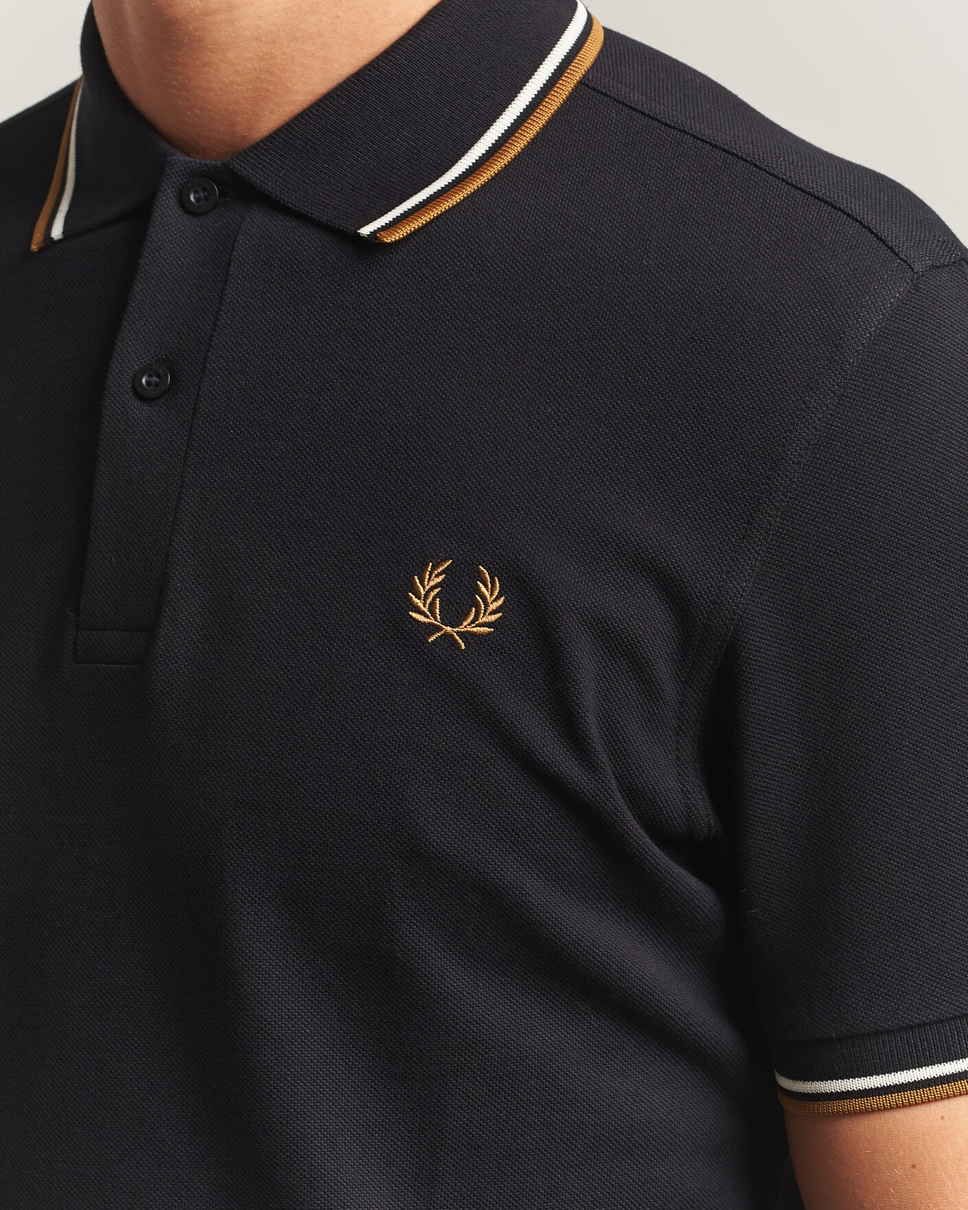 Heren | Polo's | Fred Perry | Twin Tipped Polo Shirt Black