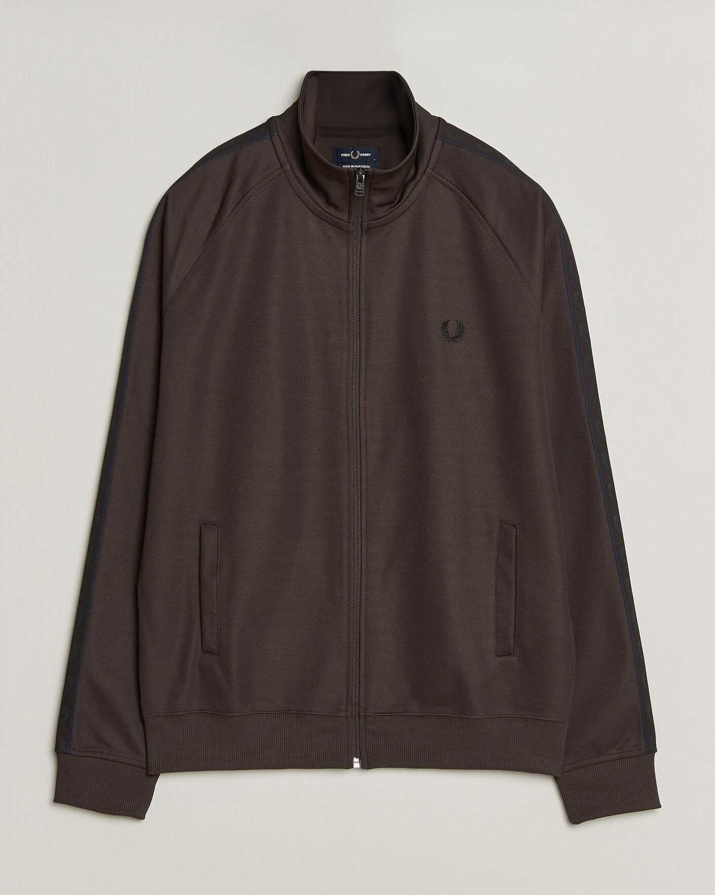 Heren | Truien | Fred Perry | Taped Track Jacket Rich Brown
