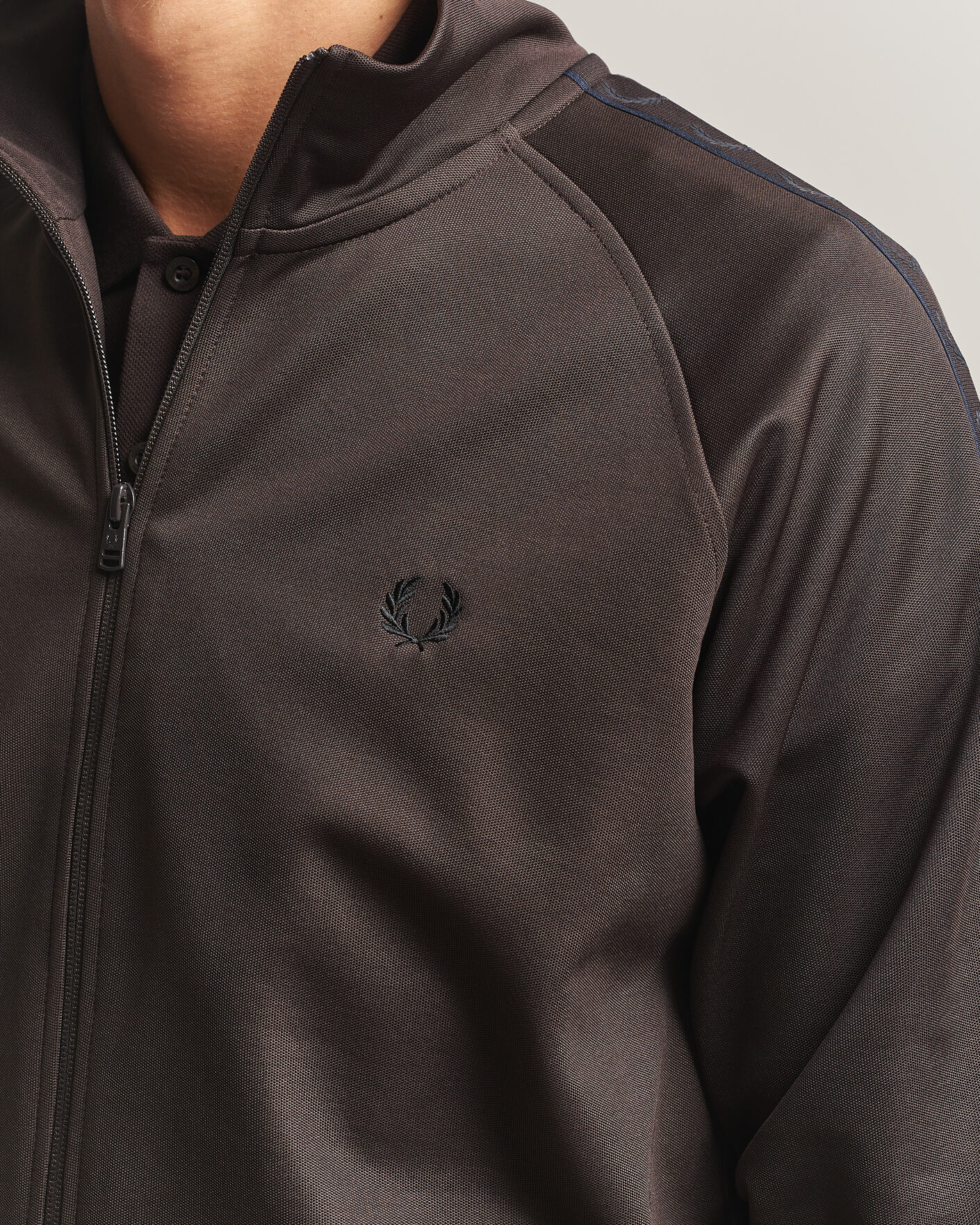 Heren | Truien | Fred Perry | Taped Track Jacket Rich Brown