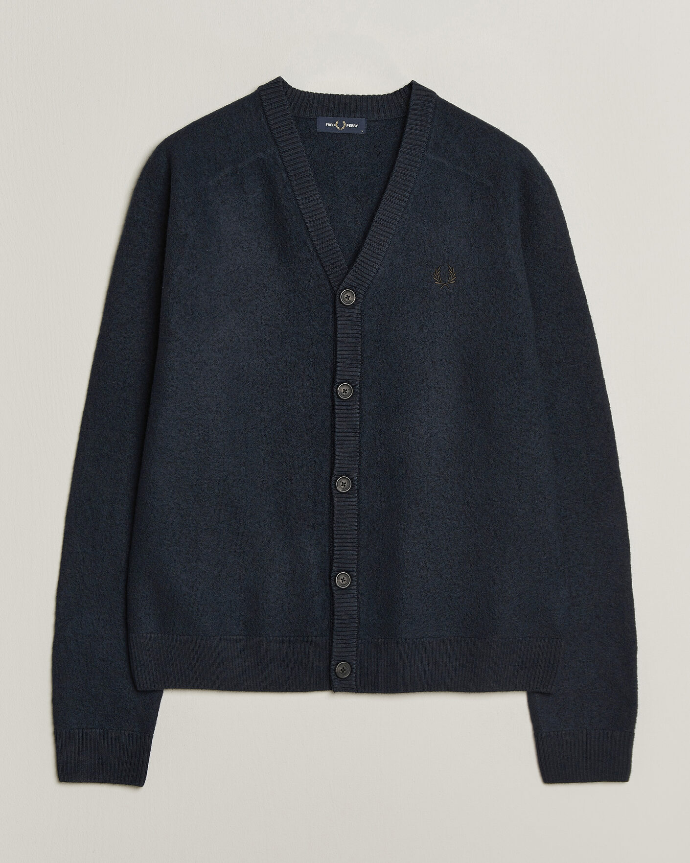 Heren | Truien | Fred Perry | Wool Saddle Sleeve Cardigan Navy