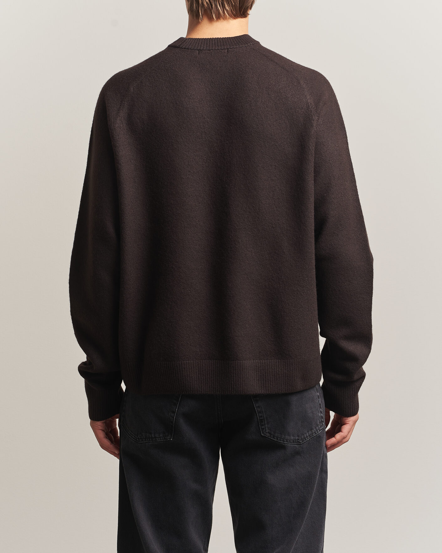 Heren | Truien | Fred Perry | Wool Saddle Sleeve Crew Neck Rich Brown