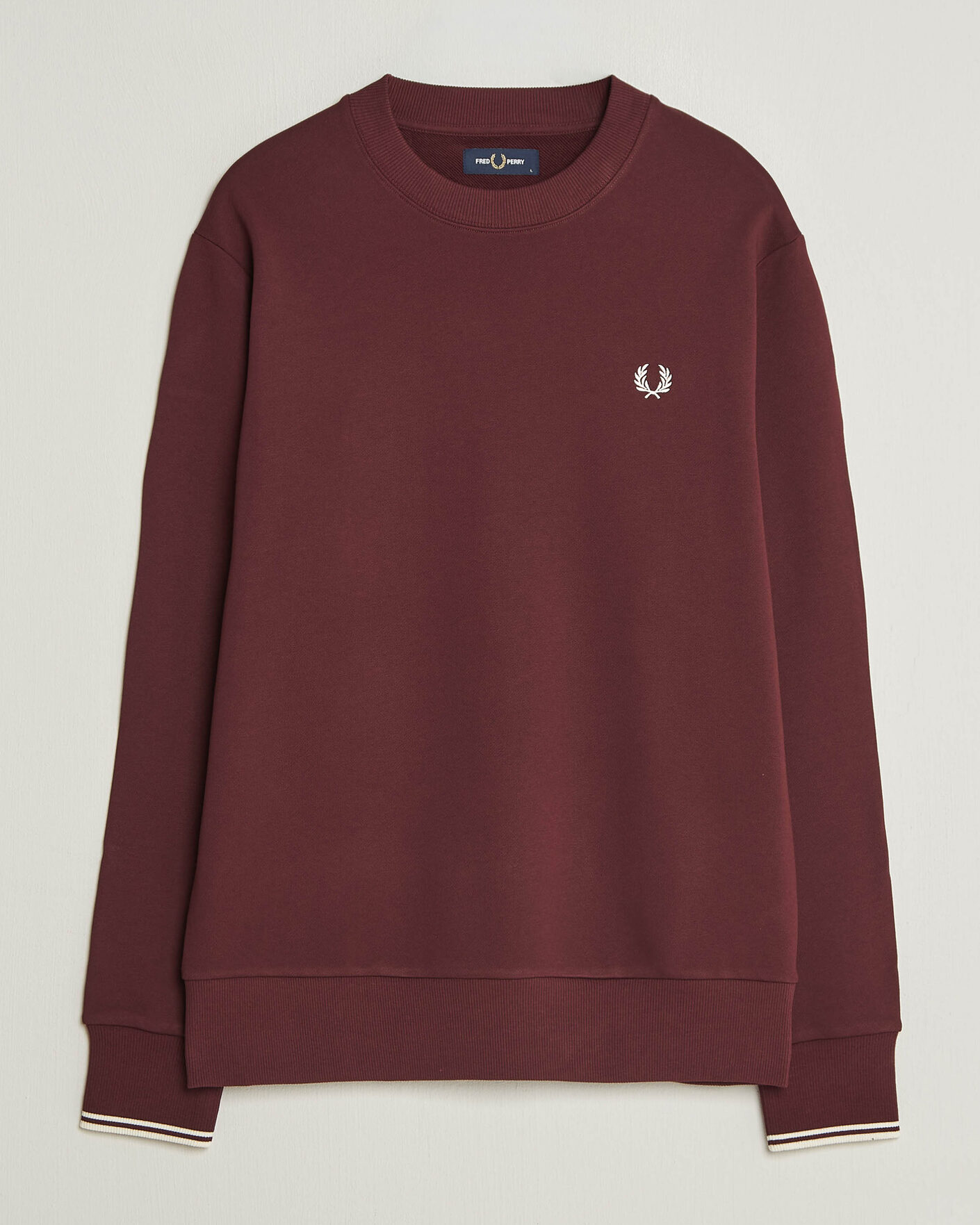 Heren | Truien | Fred Perry | Crew Neck Sweatshirt Oxblood
