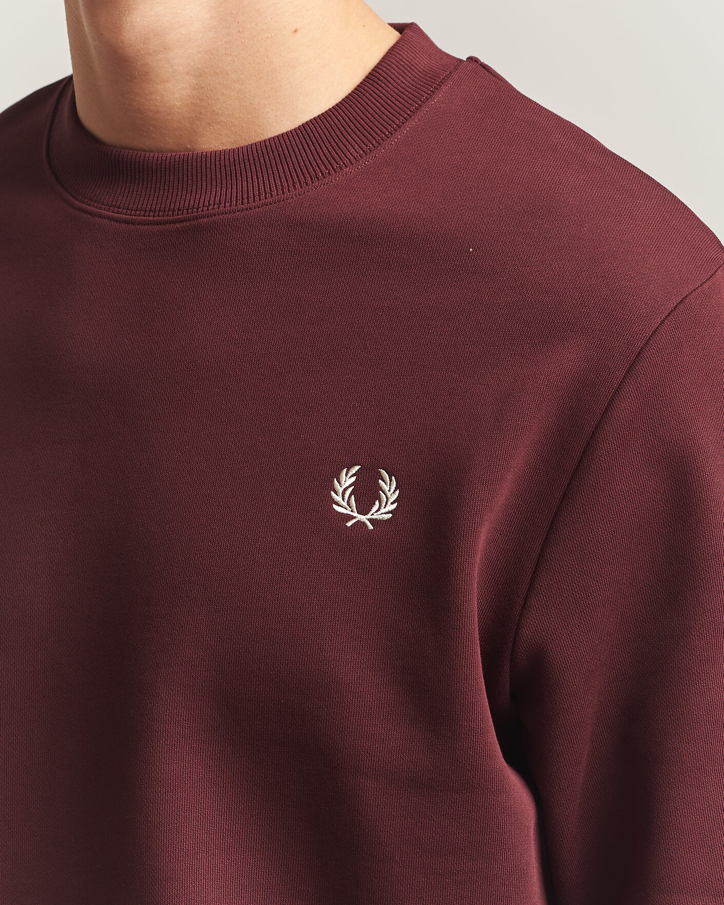 Heren | Truien | Fred Perry | Crew Neck Sweatshirt Oxblood