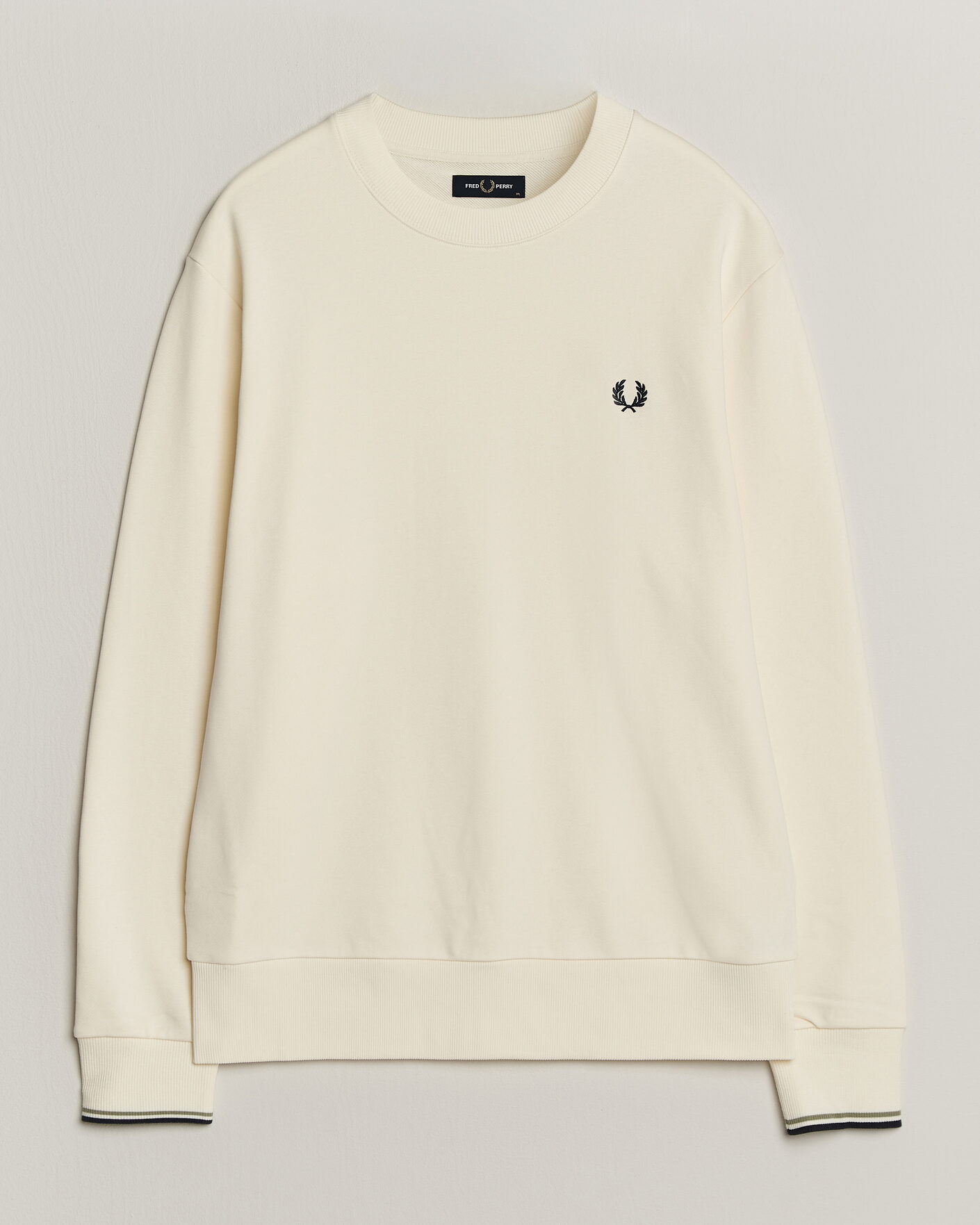 Heren | Truien | Fred Perry | Crew Neck Sweatshirt Ecru