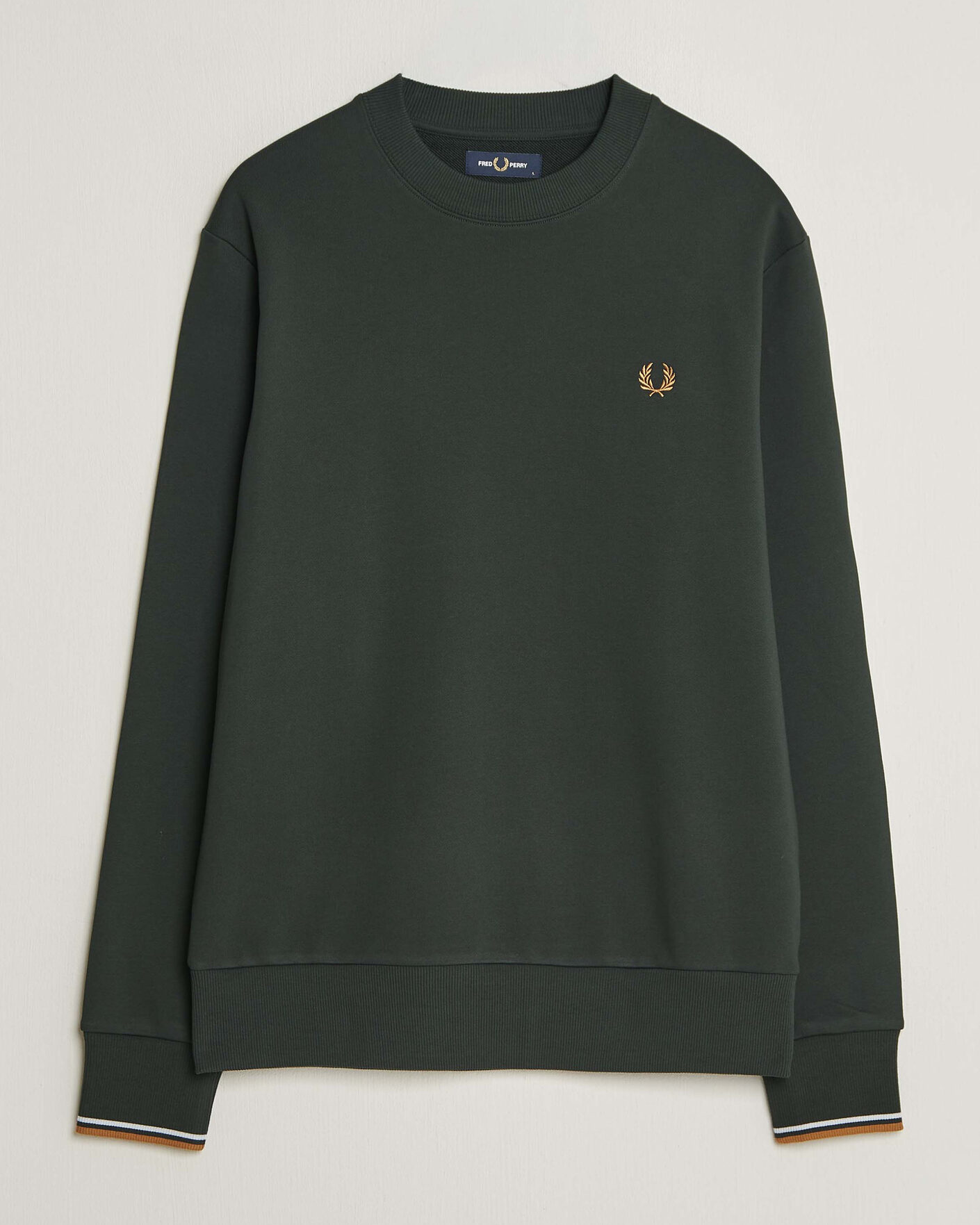 Heren | Truien | Fred Perry | Crew Neck Sweatshirt Night Green