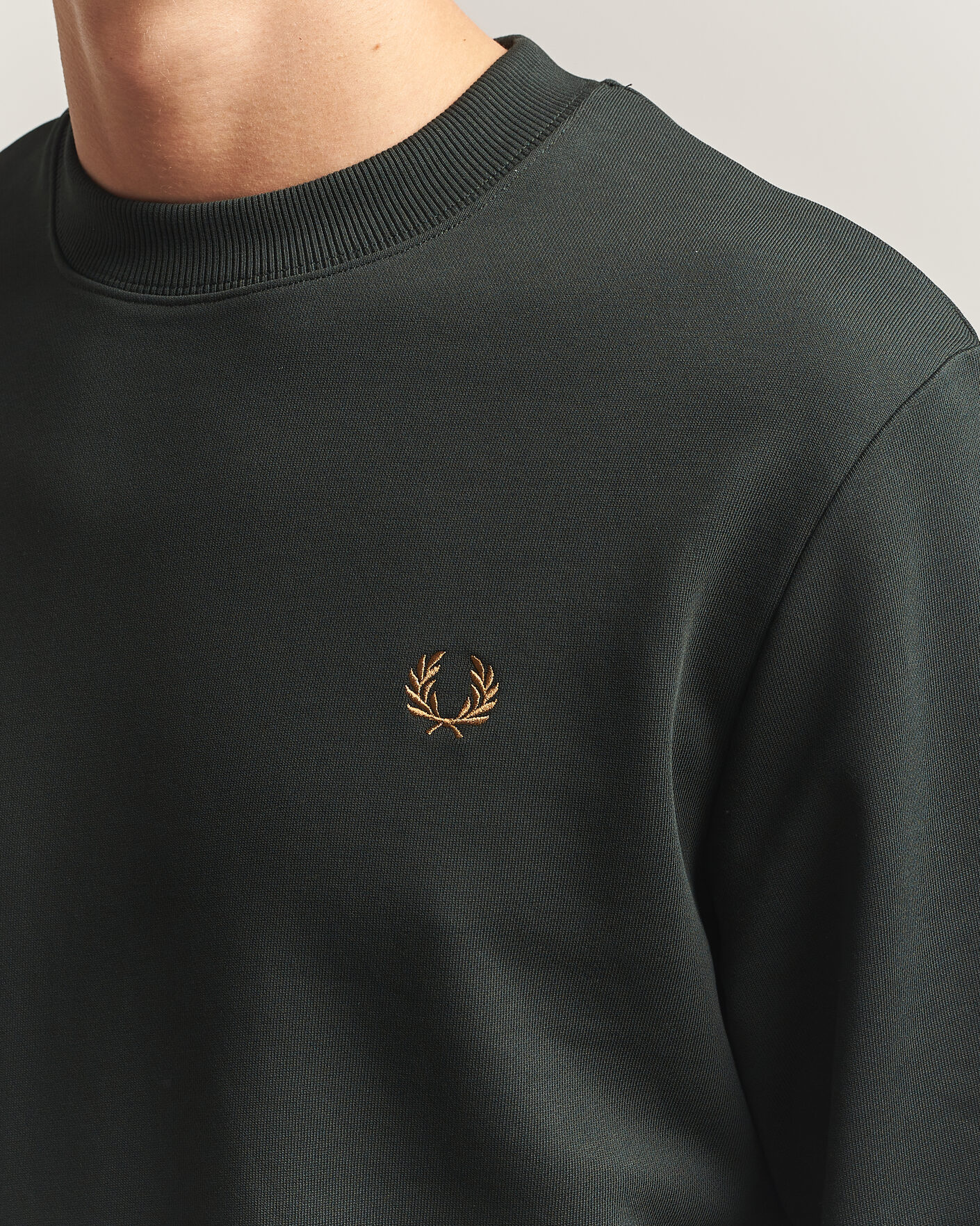 Heren | Truien | Fred Perry | Crew Neck Sweatshirt Night Green