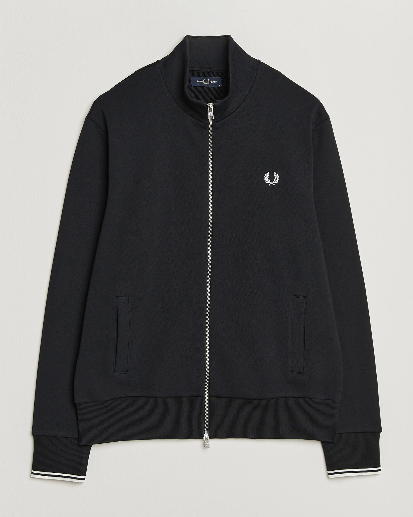 Heren | Truien | Fred Perry | Full Zip Sweatshirt Black