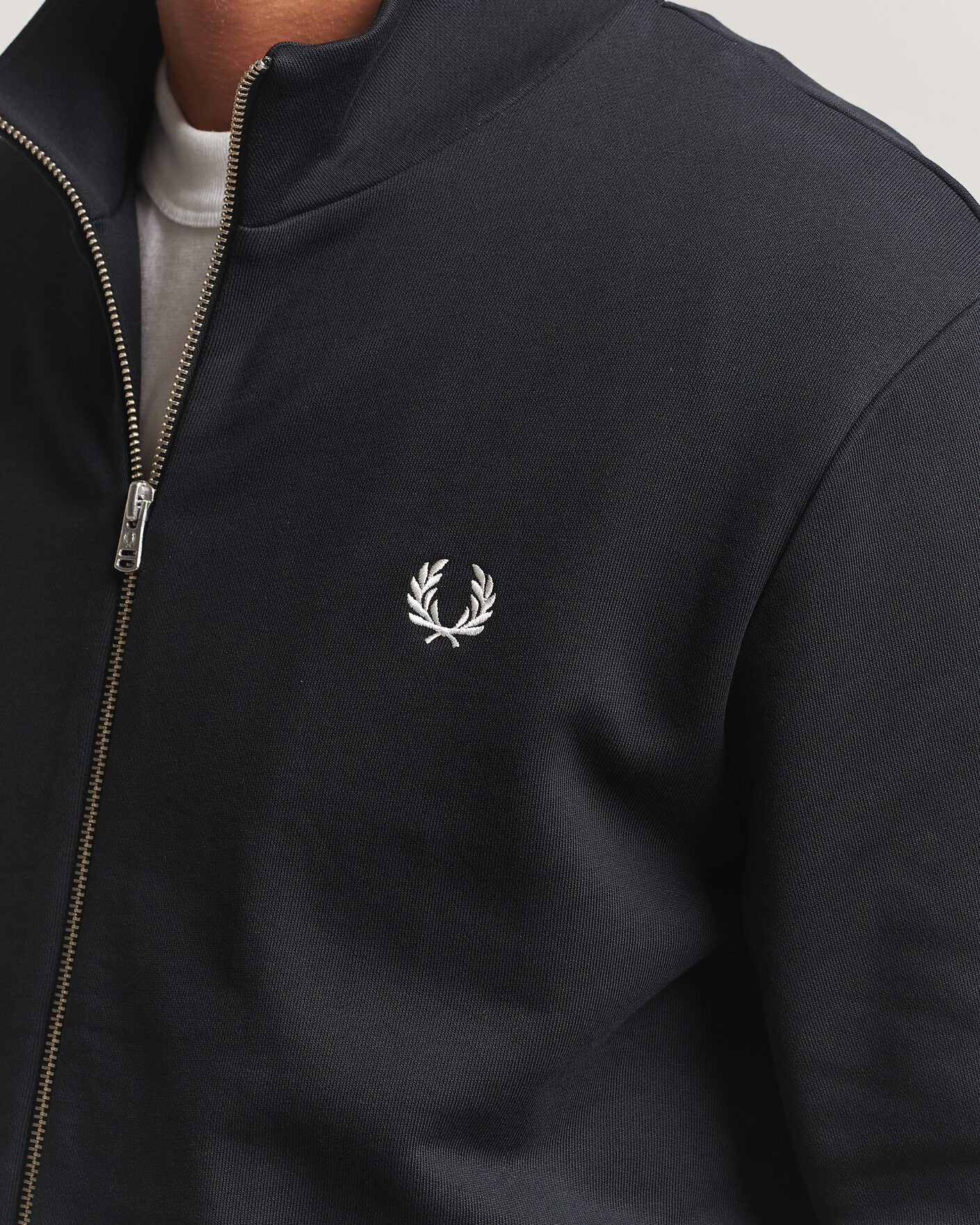 Heren | Truien | Fred Perry | Full Zip Sweatshirt Black
