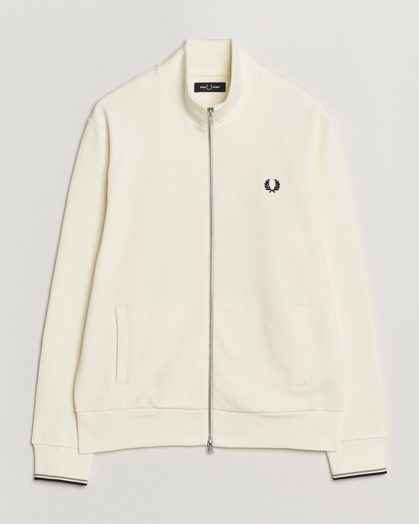 Heren | Truien | Fred Perry | Full Zip Sweatshirt Ecru