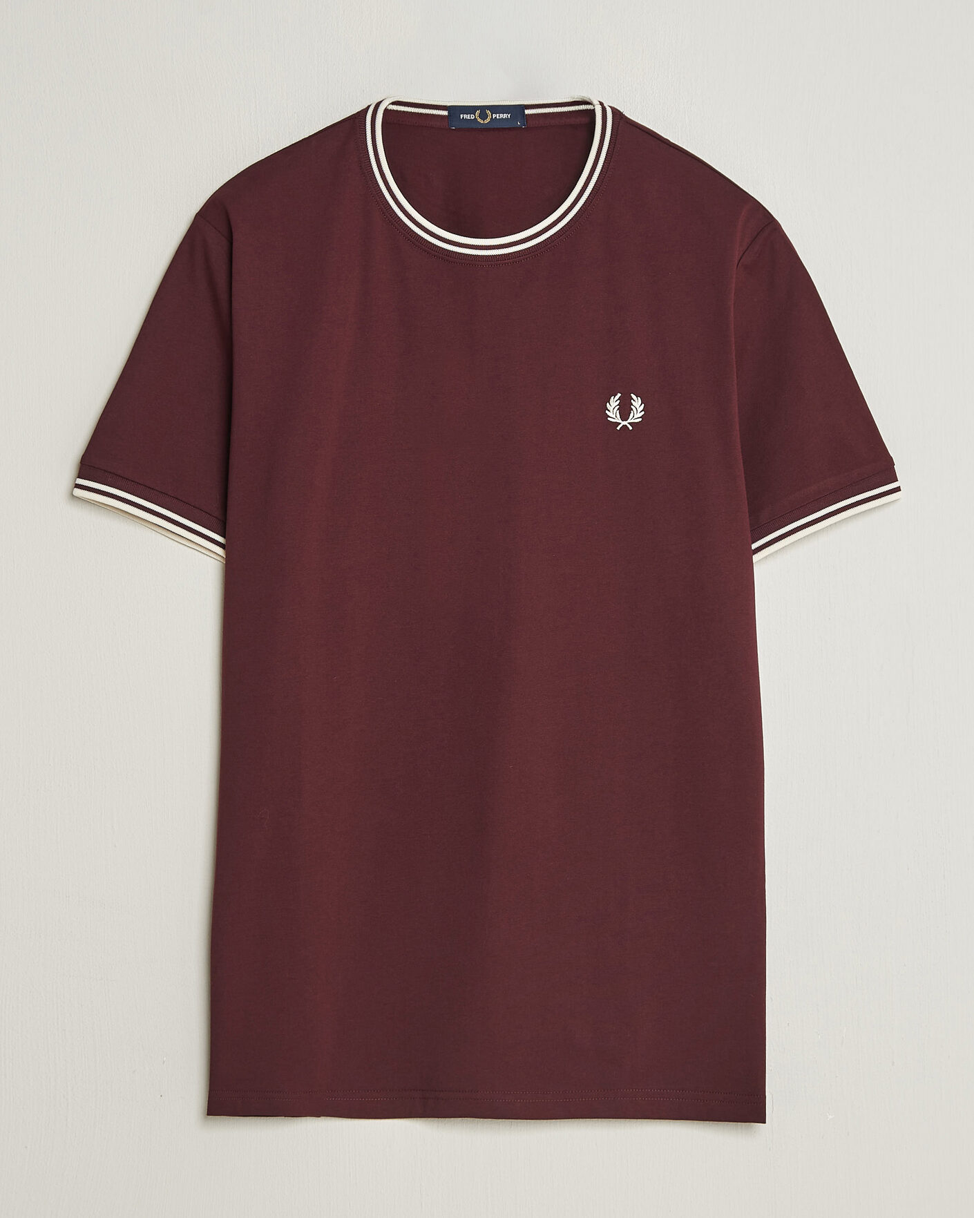 Heren | T-shirts | Fred Perry | Twin Tipped T-Shirt Oxblood