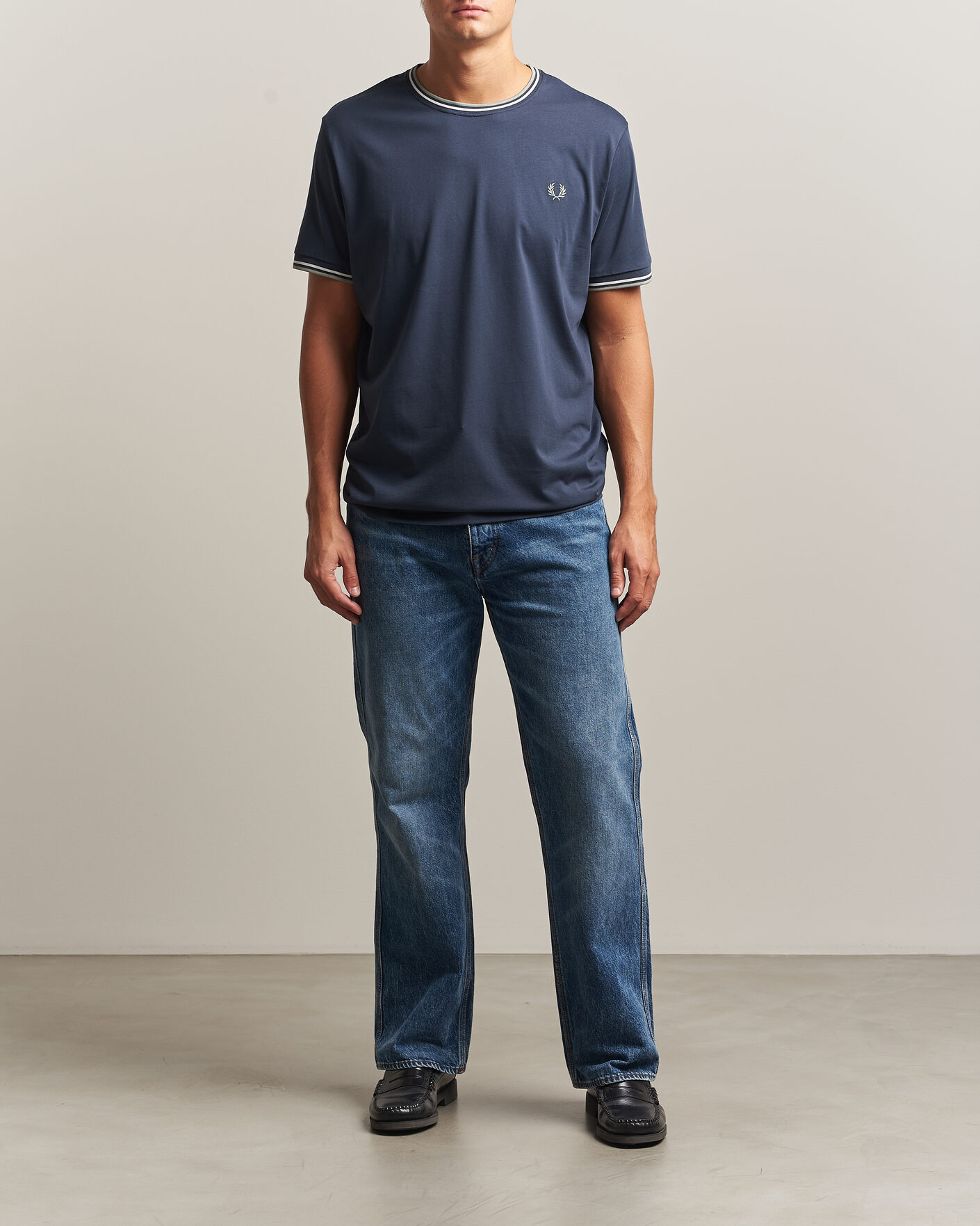 Heren | T-shirts | Fred Perry | Twin Tipped T-Shirt Dark Airforce