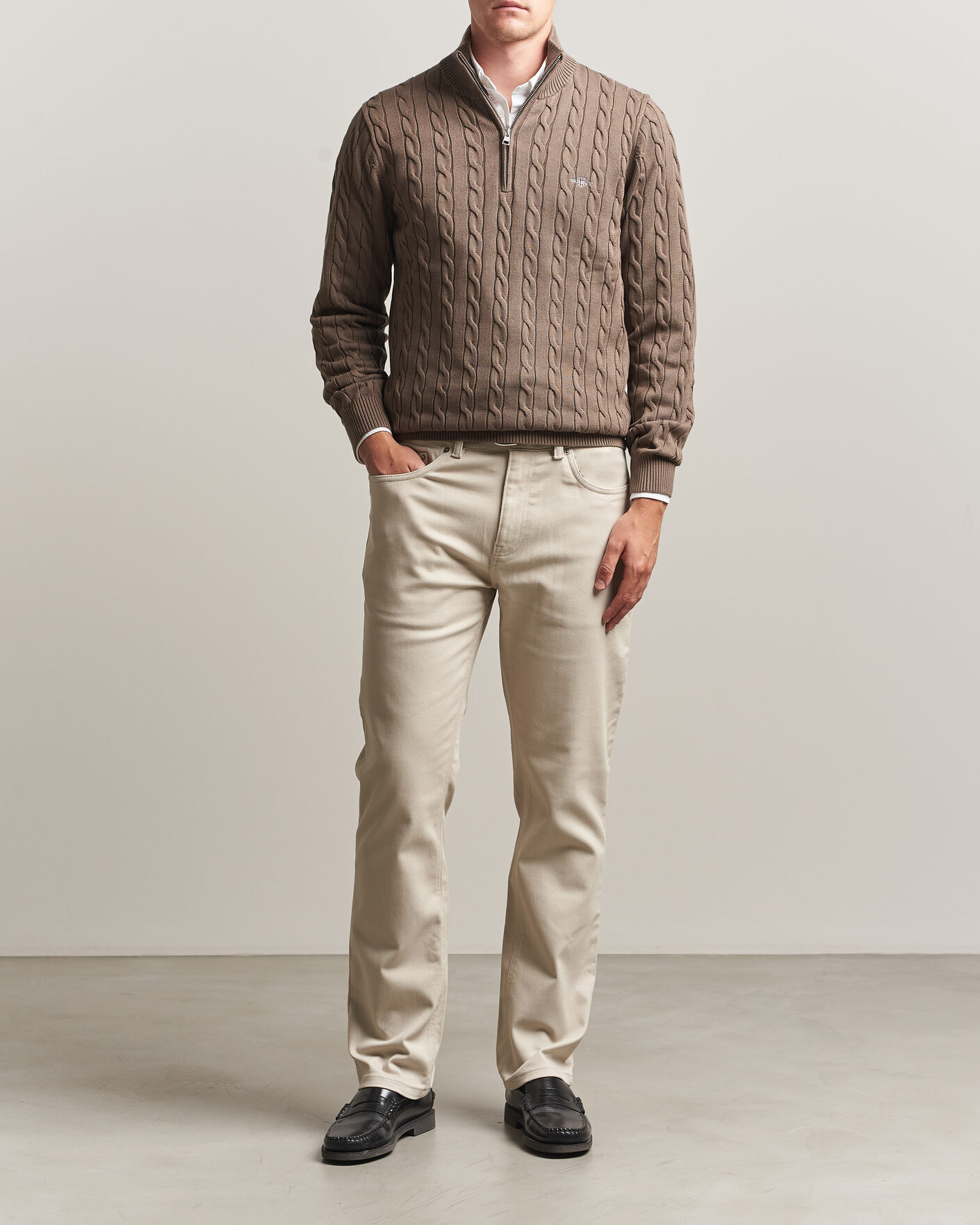 Heren | Broeken | Gant | Regular Fit Soft Twill 5-Pocket Pants Clay Beige