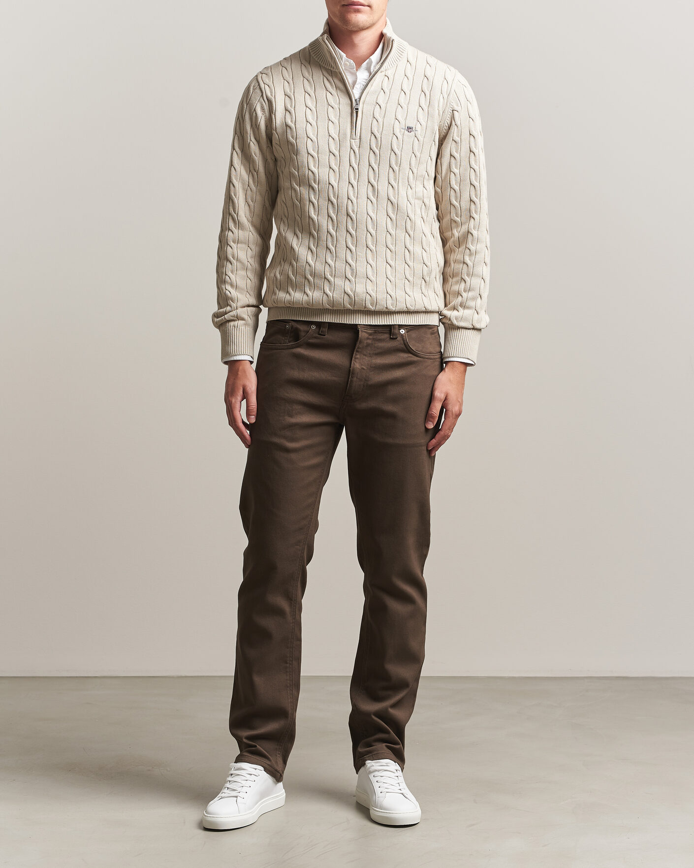 Heren | Broeken | Gant | Regular Fit Soft Twill 5-Pocket Pants Shadow Brown
