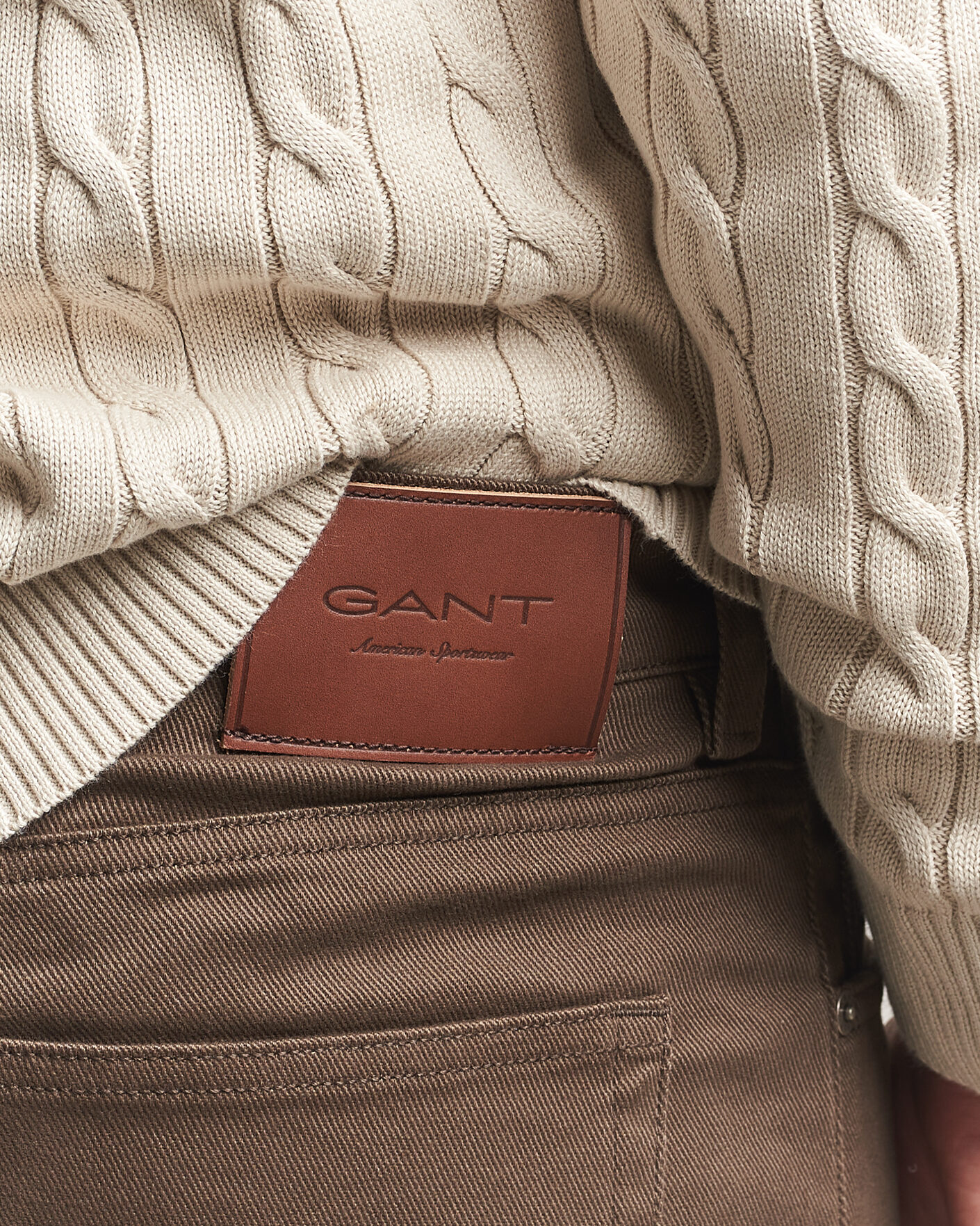 Heren | Broeken | Gant | Regular Fit Soft Twill 5-Pocket Pants Shadow Brown