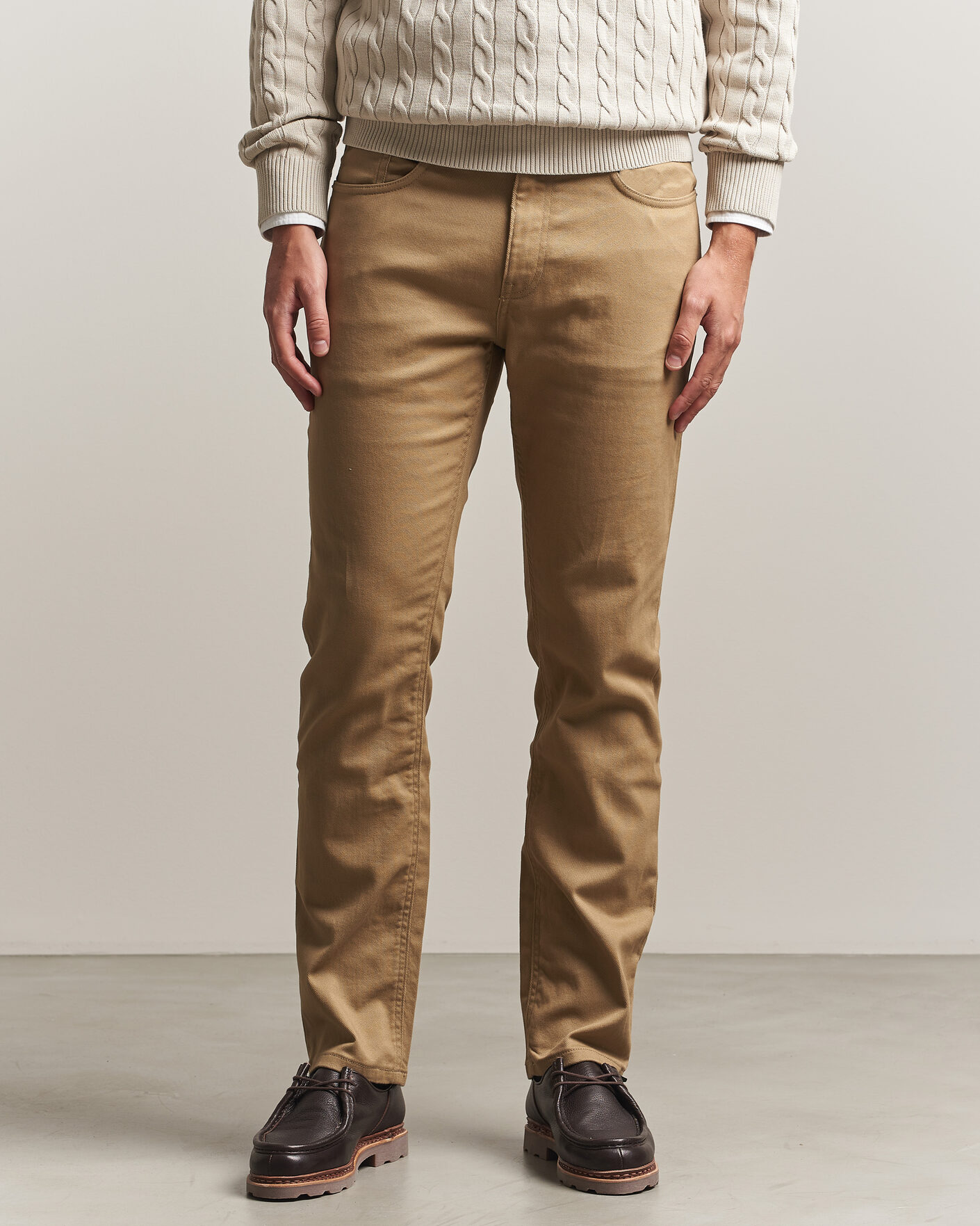 Heren | Broeken | Gant | Regular Fit Soft Twill 5-Pocket Pants Light Taupe