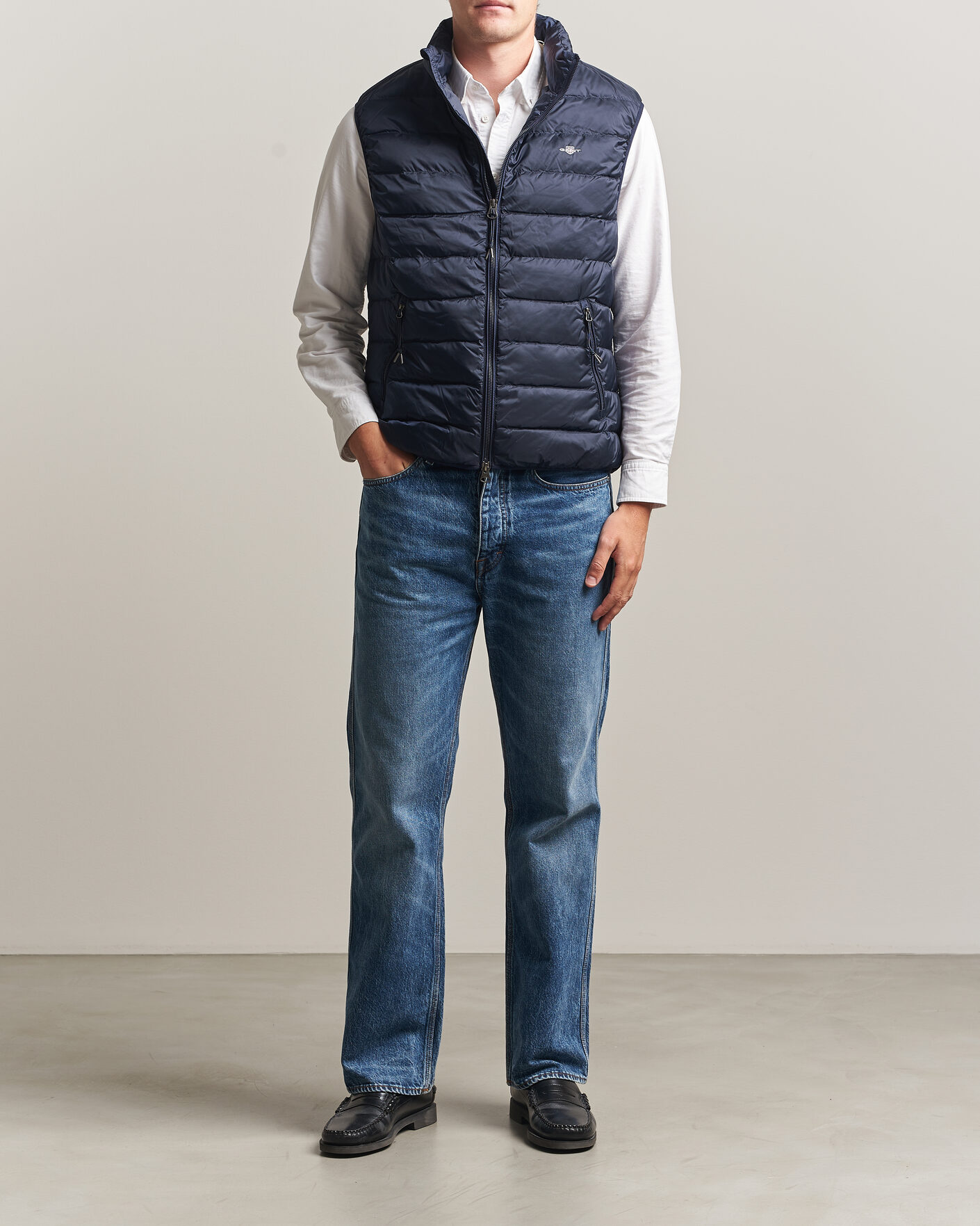 Heren | Gilets | Gant | Light Down Vest Evening Blue