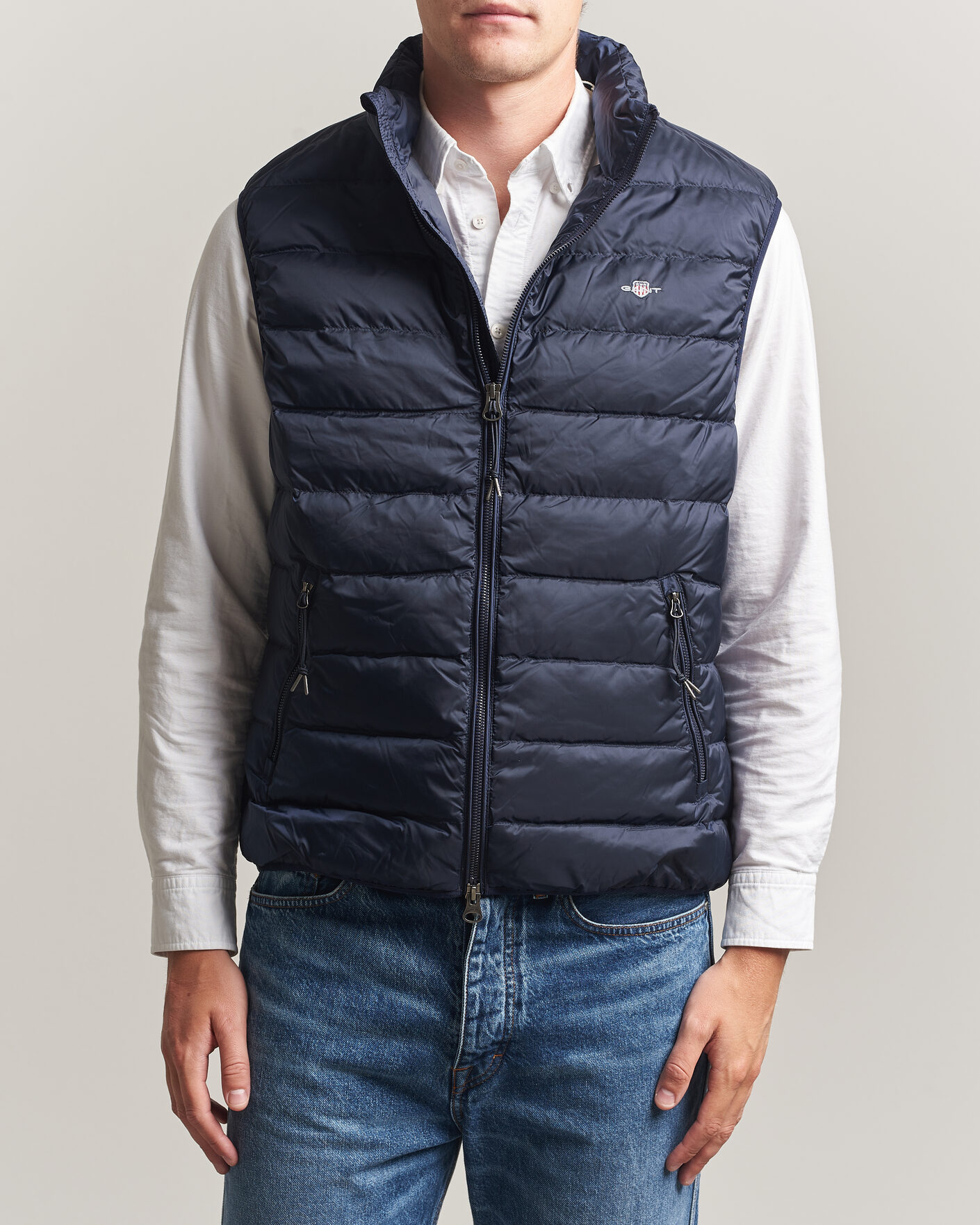 Heren | Gilets | Gant | Light Down Vest Evening Blue