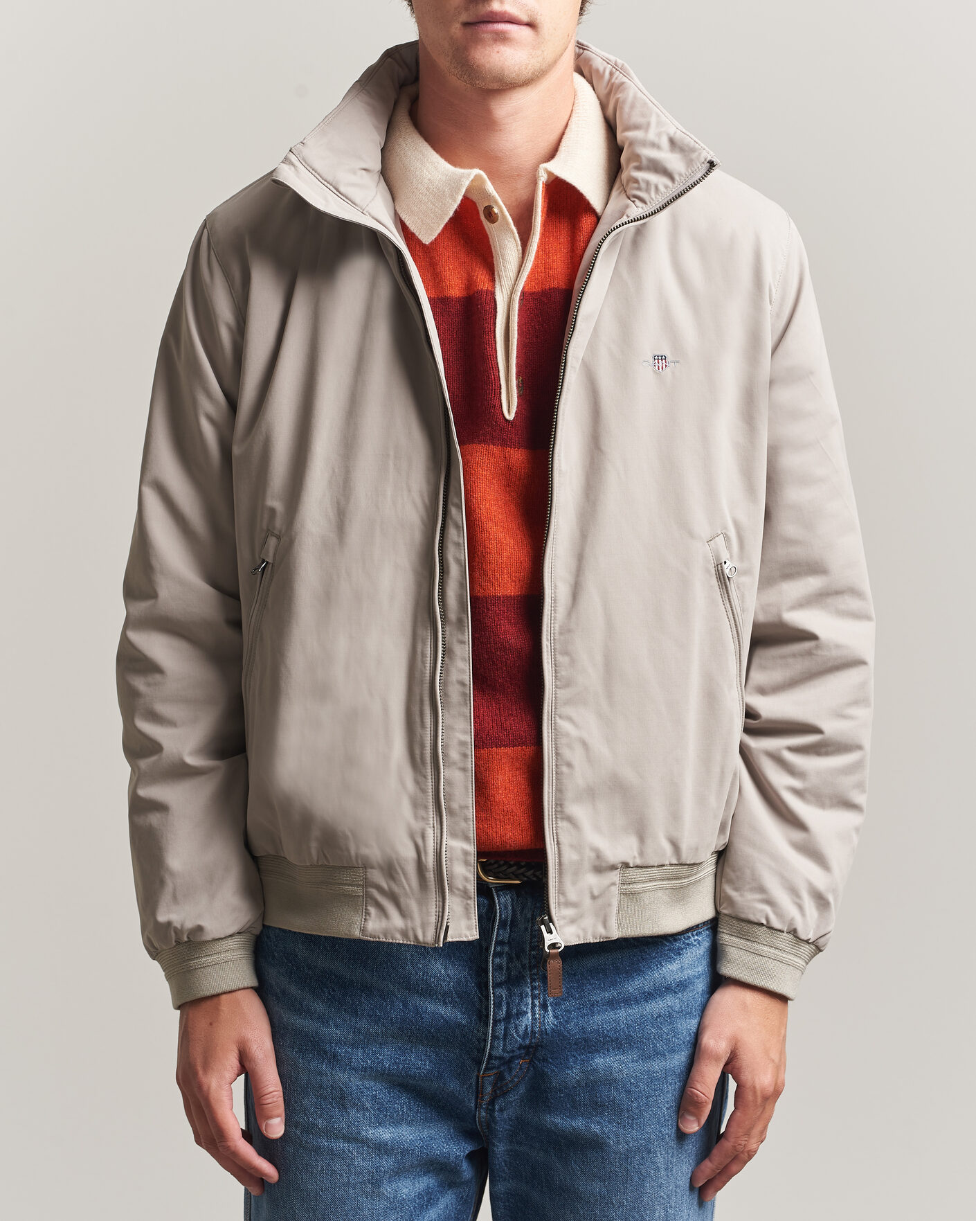 Heren | Jassen | Gant | Hampshire Jacket Mist Taupe