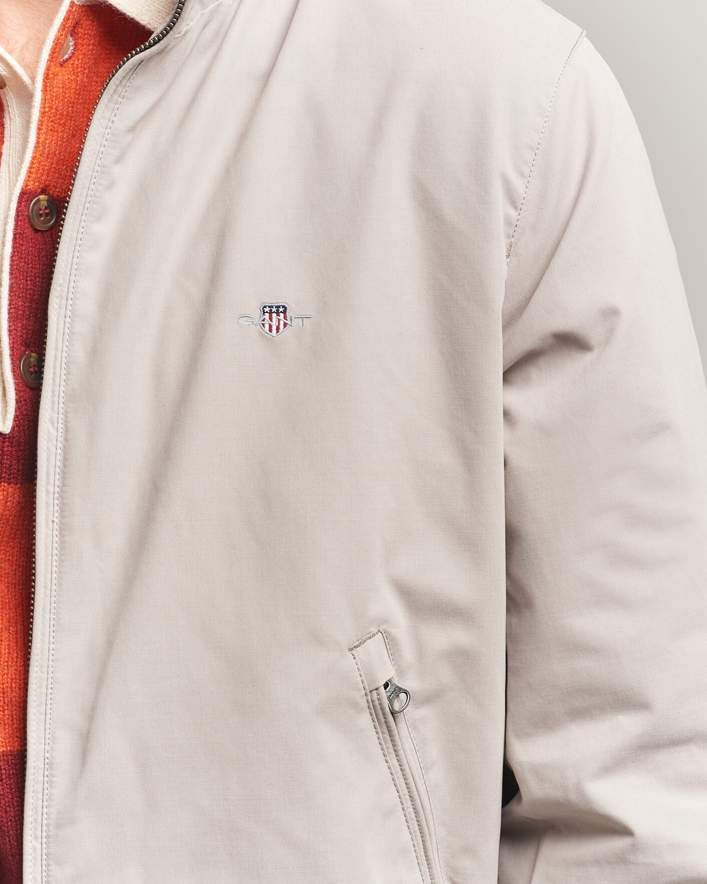 Heren | Jassen | Gant | Hampshire Jacket Mist Taupe