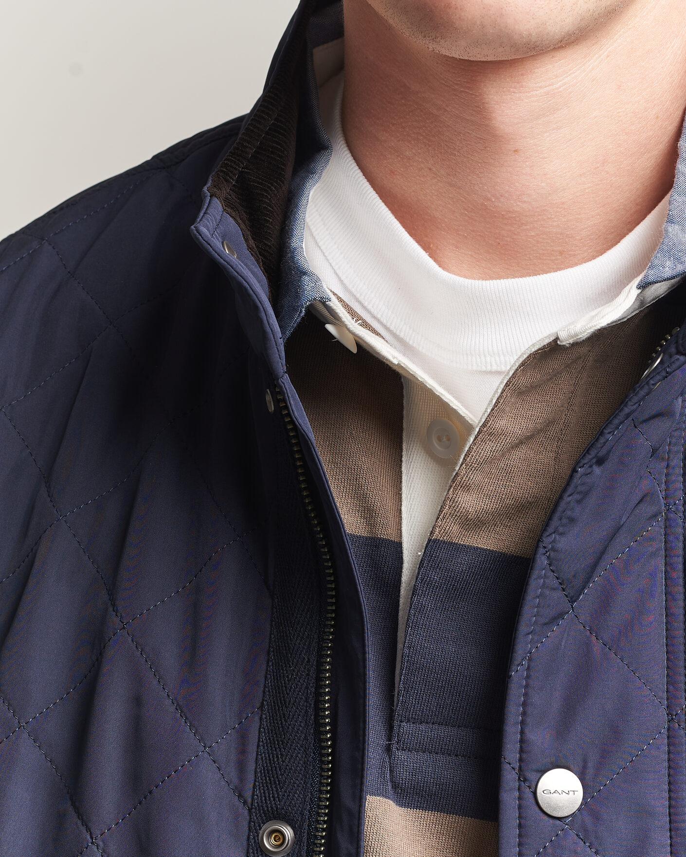 Heren | Jassen | Gant | Classic Quilted Jacket Evening Blue