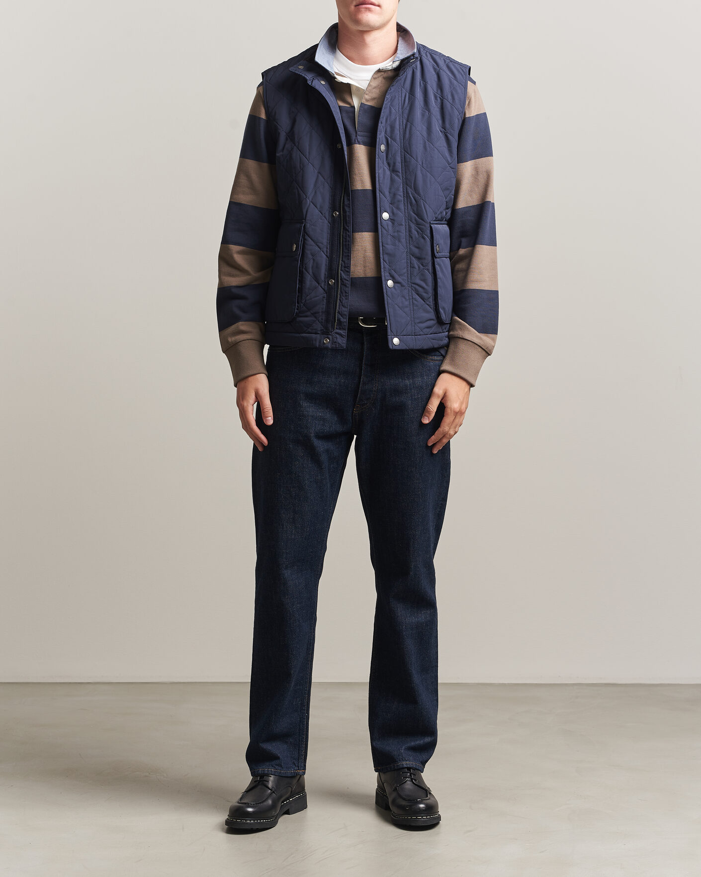Heren | Gilets | Gant | Classic Quilted Vest Evening Blue
