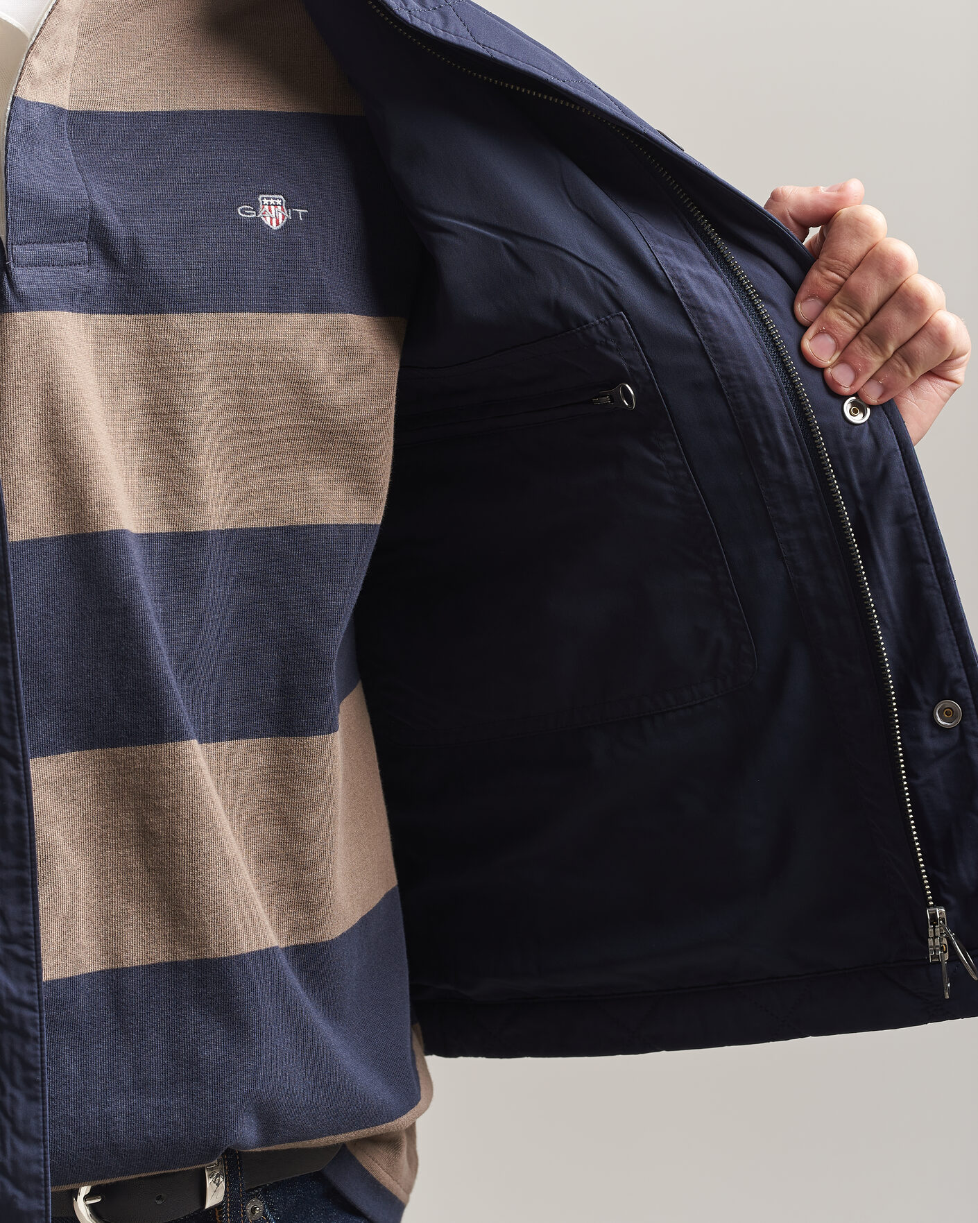 Heren | Gilets | Gant | Classic Quilted Vest Evening Blue