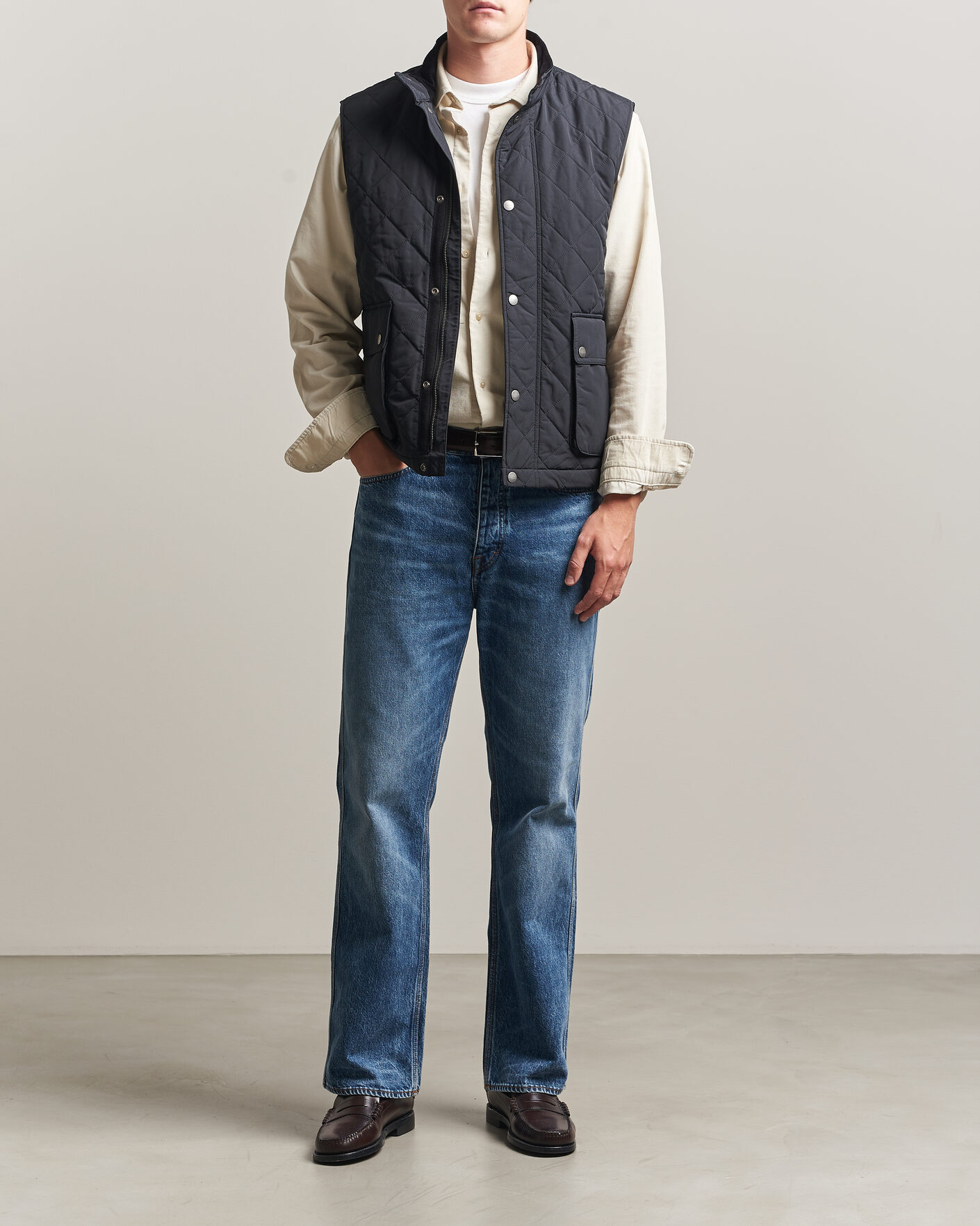 Heren | Gilets | Gant | Classic Quilted Vest Black