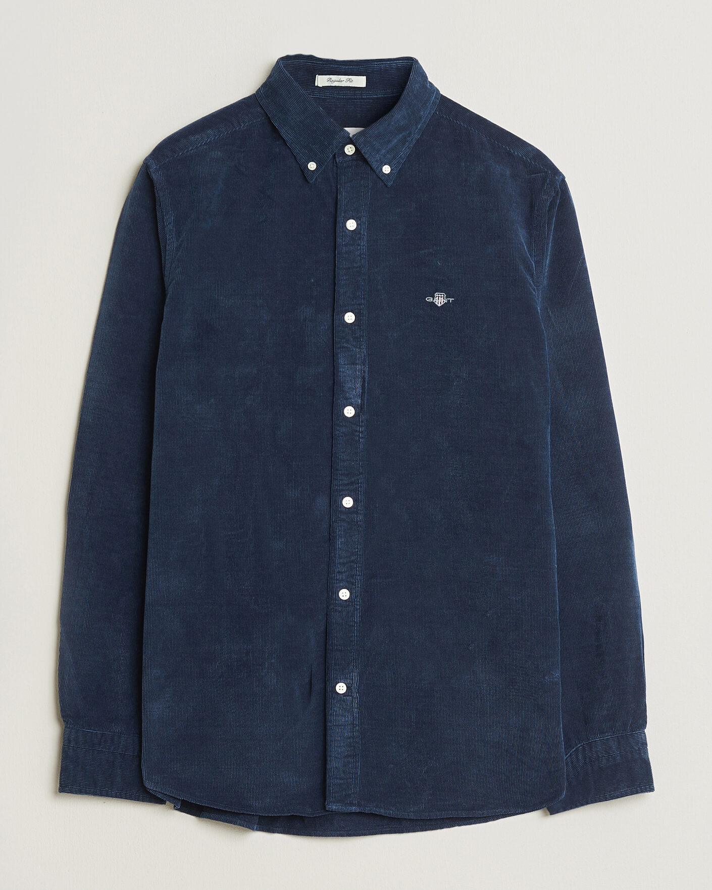 Heren | Overhemden | Gant | Indigo Corduroy Shirt Dark Blue
