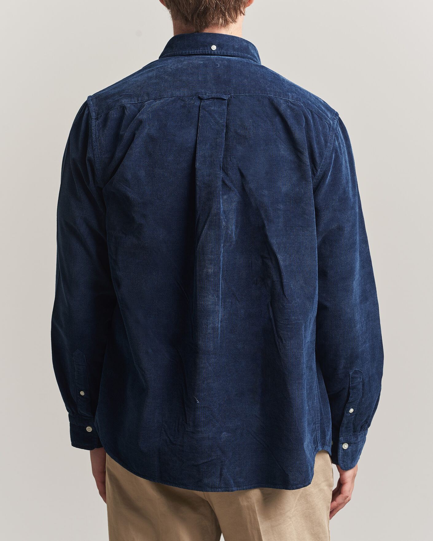 Heren | Overhemden | Gant | Indigo Corduroy Shirt Dark Blue