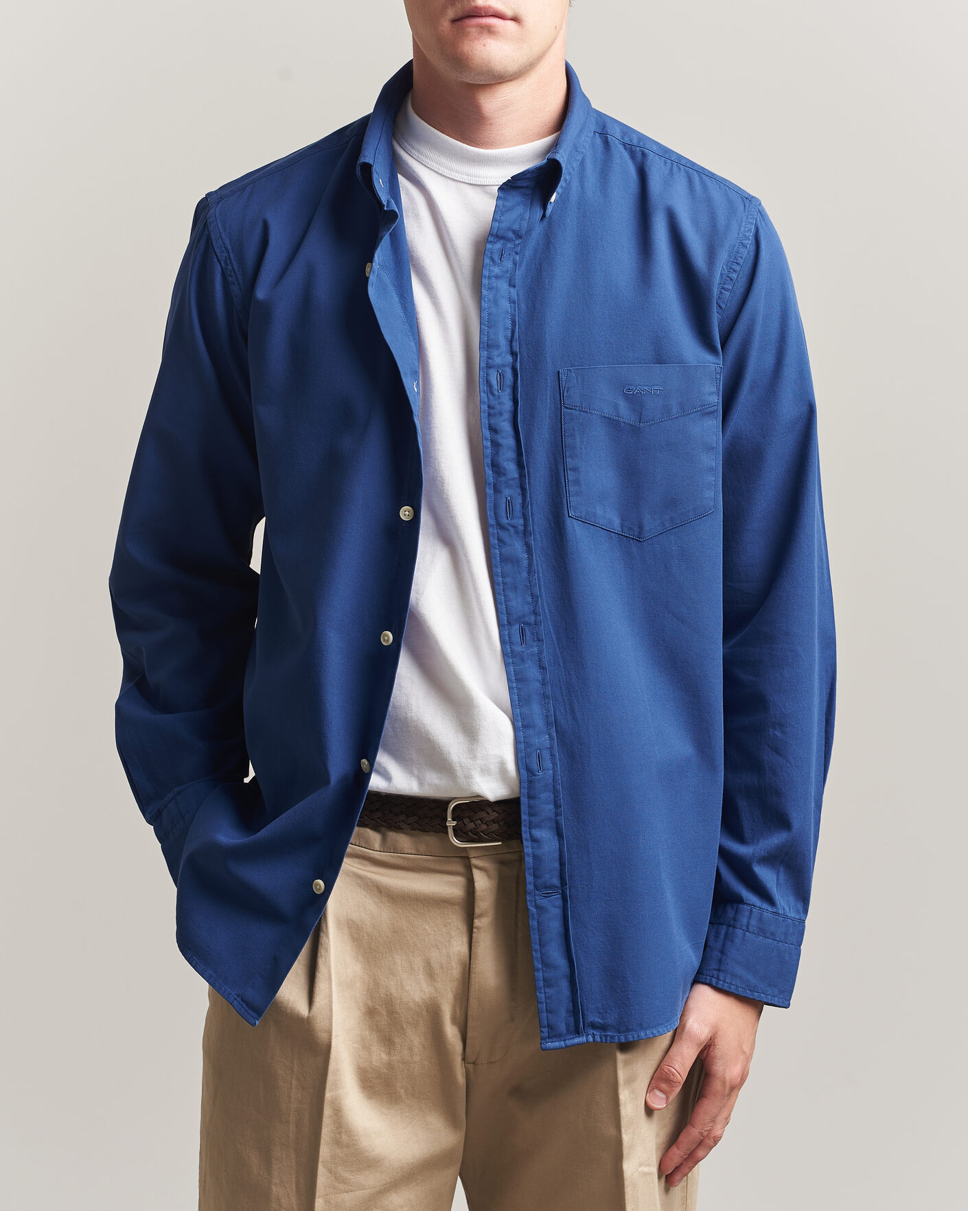 Heren | Overhemden | Gant | Regular Fit Garment Dyed Twill Shirt Crisp Blue