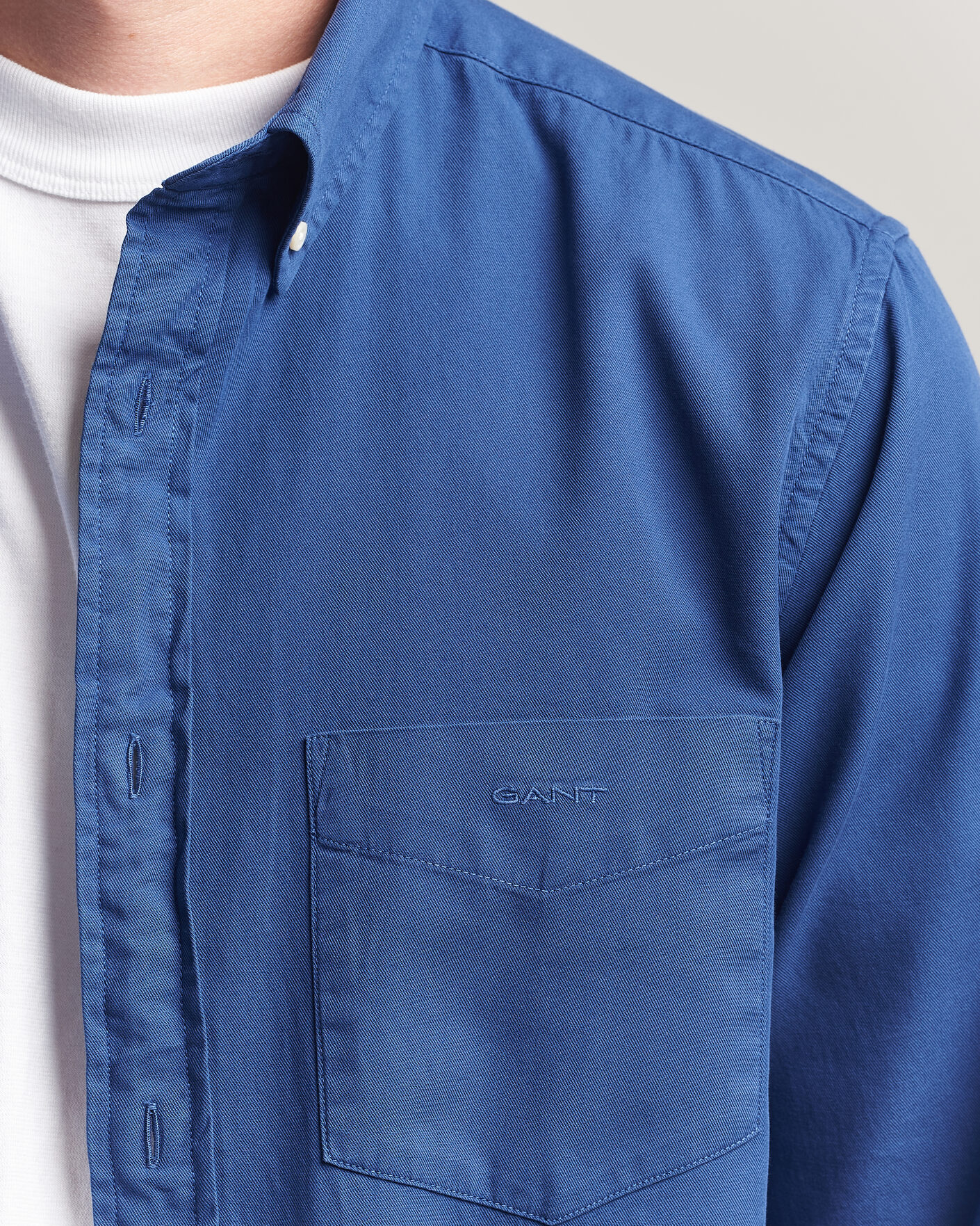 Heren | Overhemden | Gant | Regular Fit Garment Dyed Twill Shirt Crisp Blue