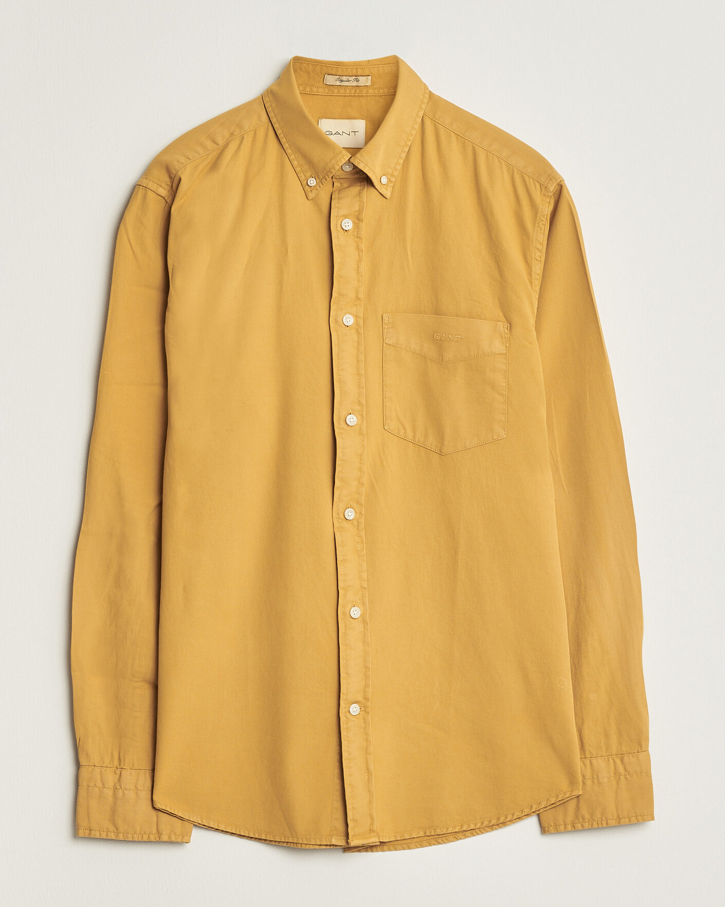 Heren | Overhemden | Gant | Regular Fit Garment Dyed Twill Shirt Turmeric Shine